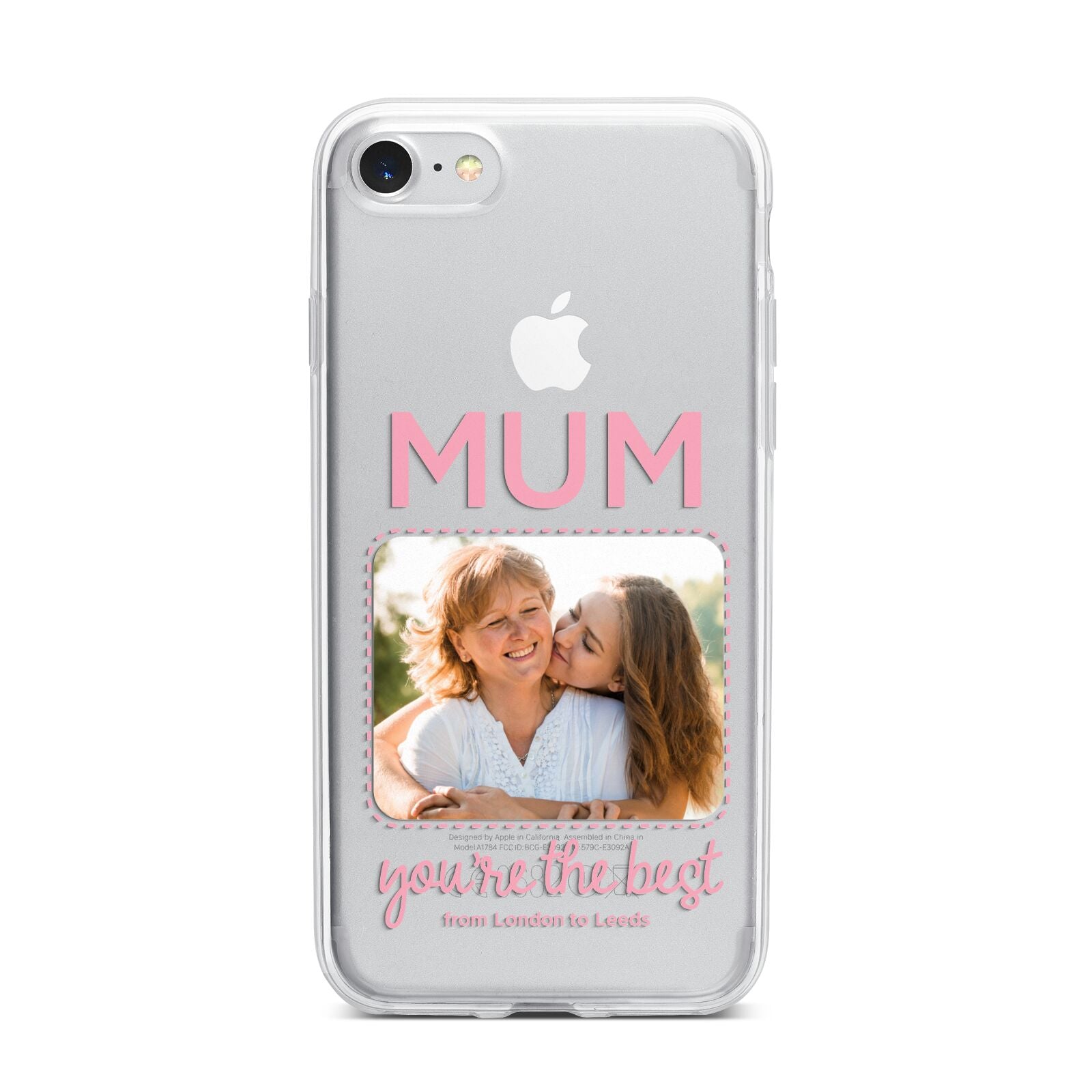 Long Distance Mothers Day Photo iPhone 7 Bumper Case on Silver iPhone