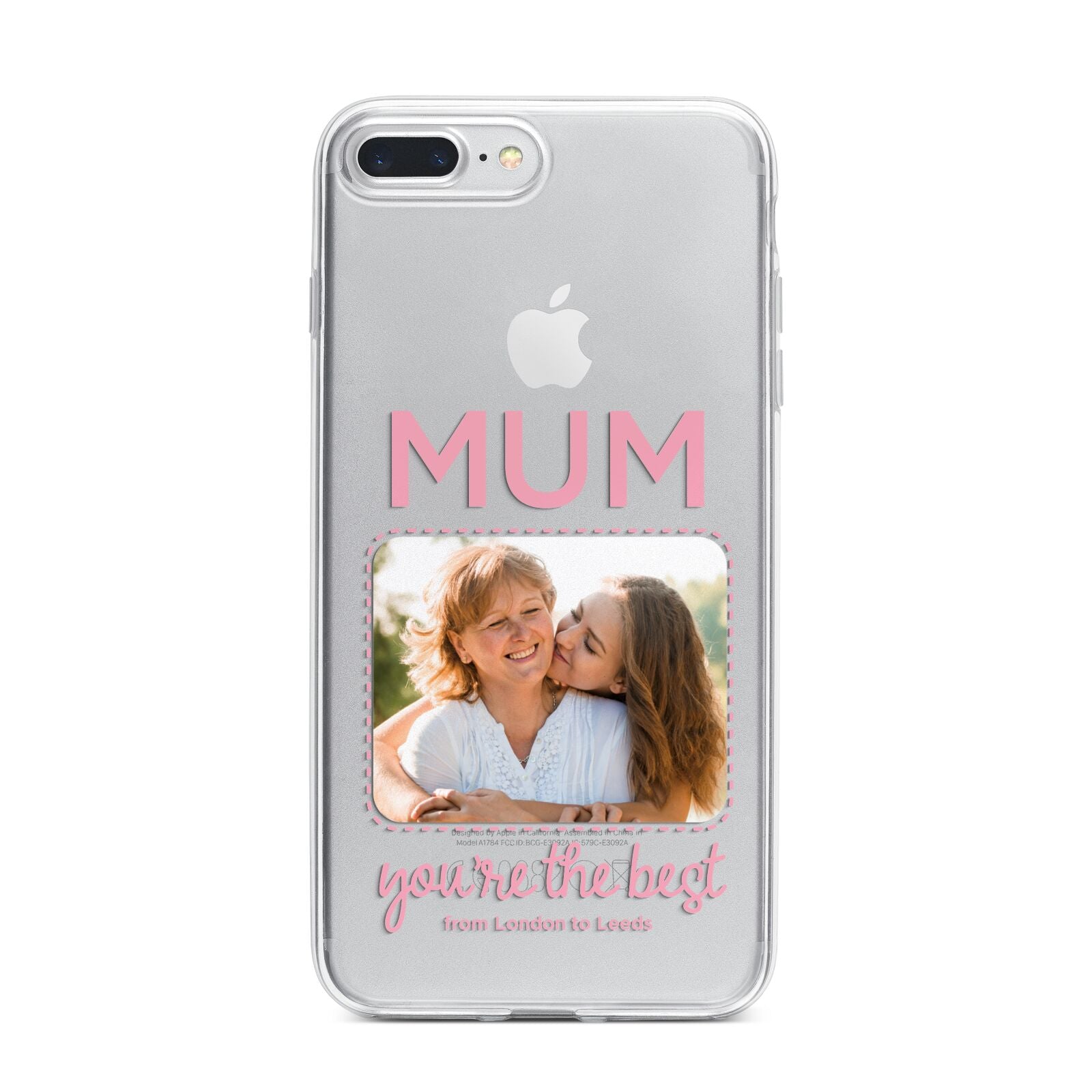 Long Distance Mothers Day Photo iPhone 7 Plus Bumper Case on Silver iPhone