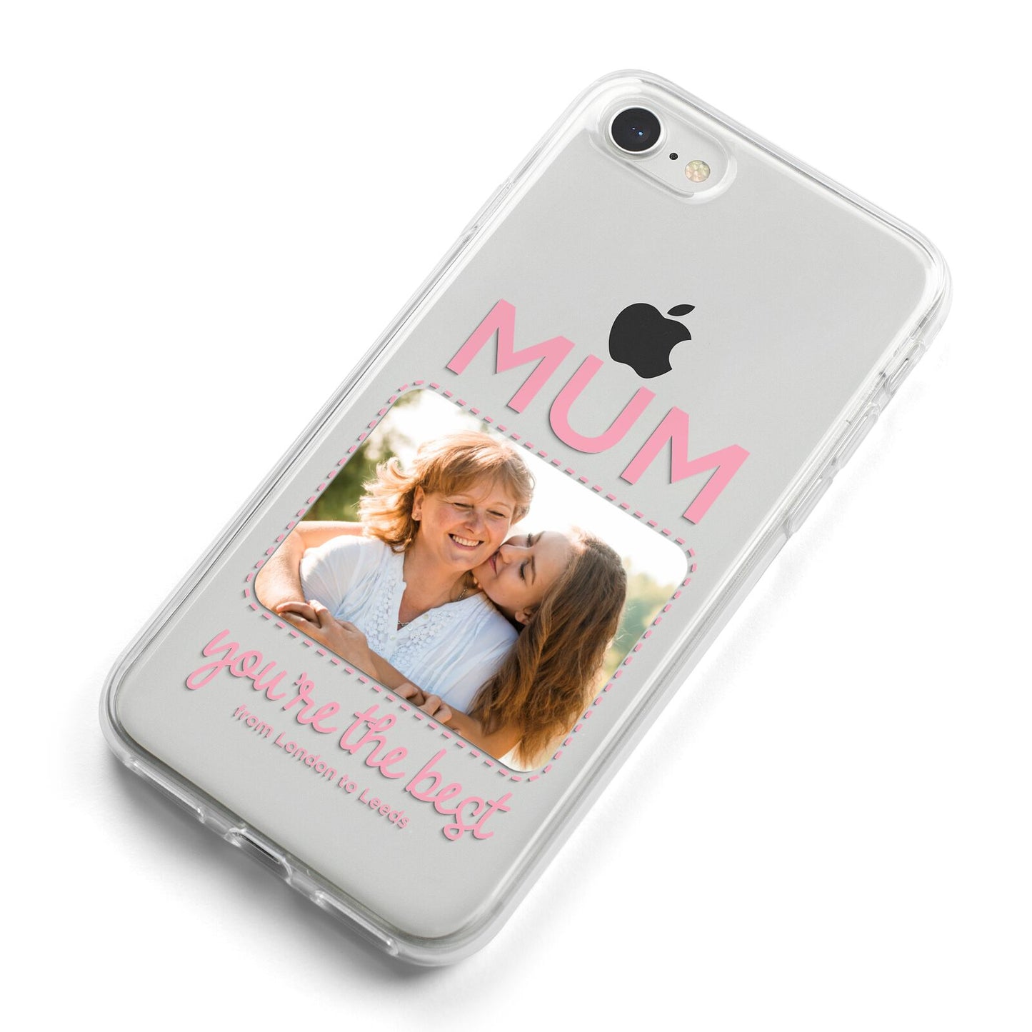 Long Distance Mothers Day Photo iPhone 8 Bumper Case on Silver iPhone Alternative Image