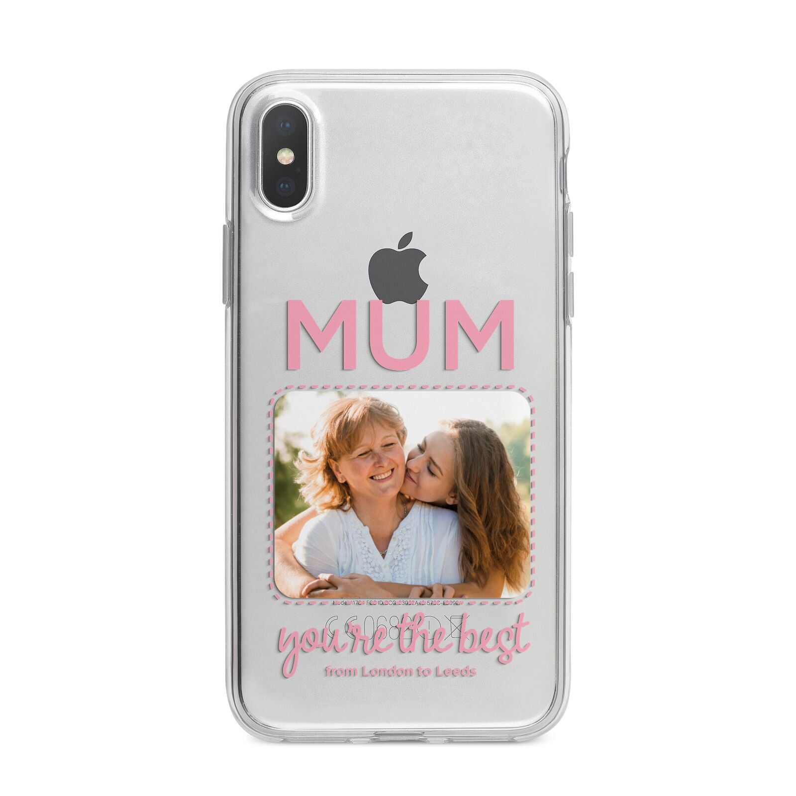 Long Distance Mothers Day Photo iPhone X Bumper Case on Silver iPhone Alternative Image 1