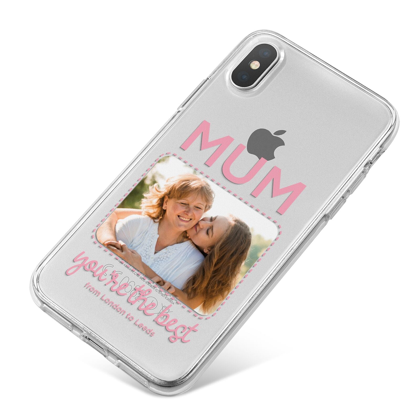 Long Distance Mothers Day Photo iPhone X Bumper Case on Silver iPhone