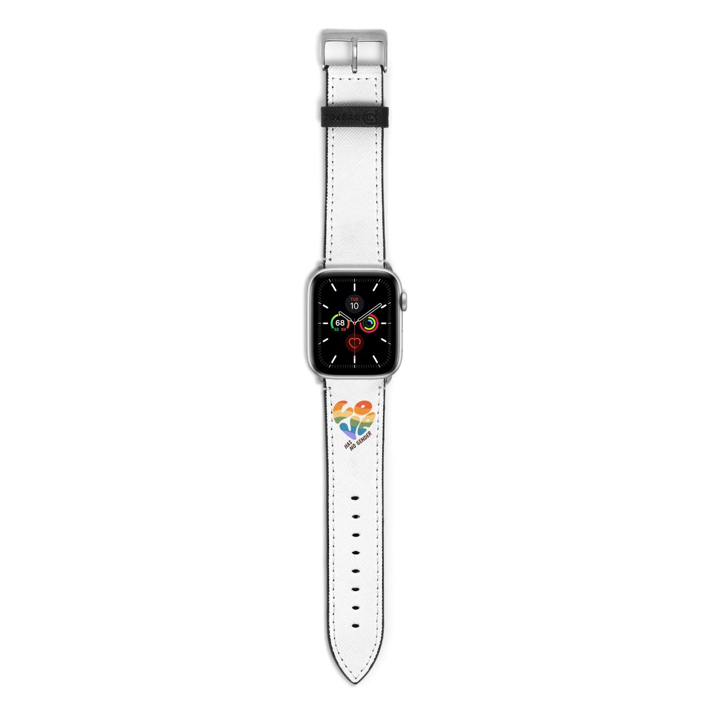 Love Has No Gender Apple Watch Strap with Silver Hardware