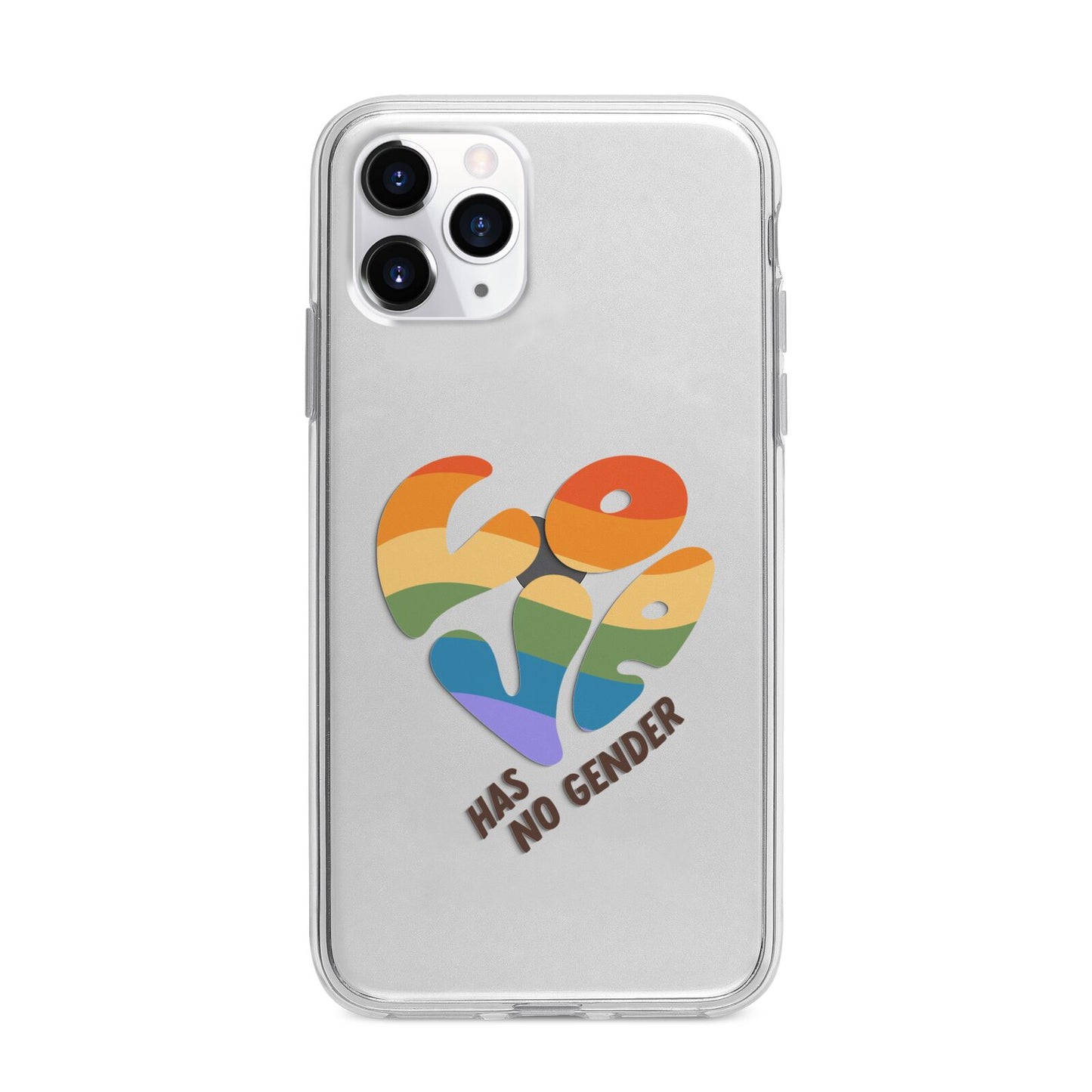 Love Has No Gender Apple iPhone 11 Pro Max in Silver with Bumper Case