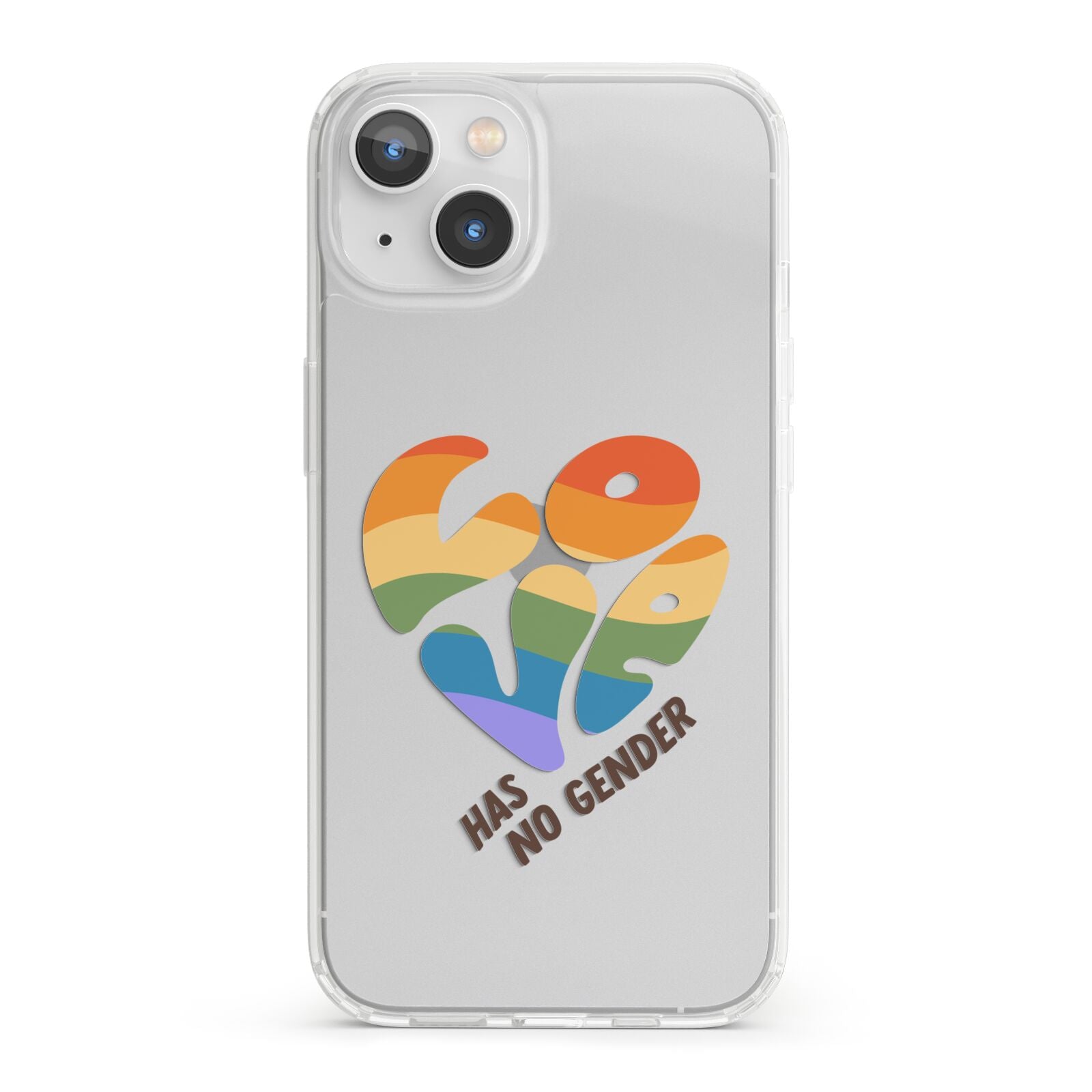 Love Has No Gender iPhone 13 Clear Bumper Case