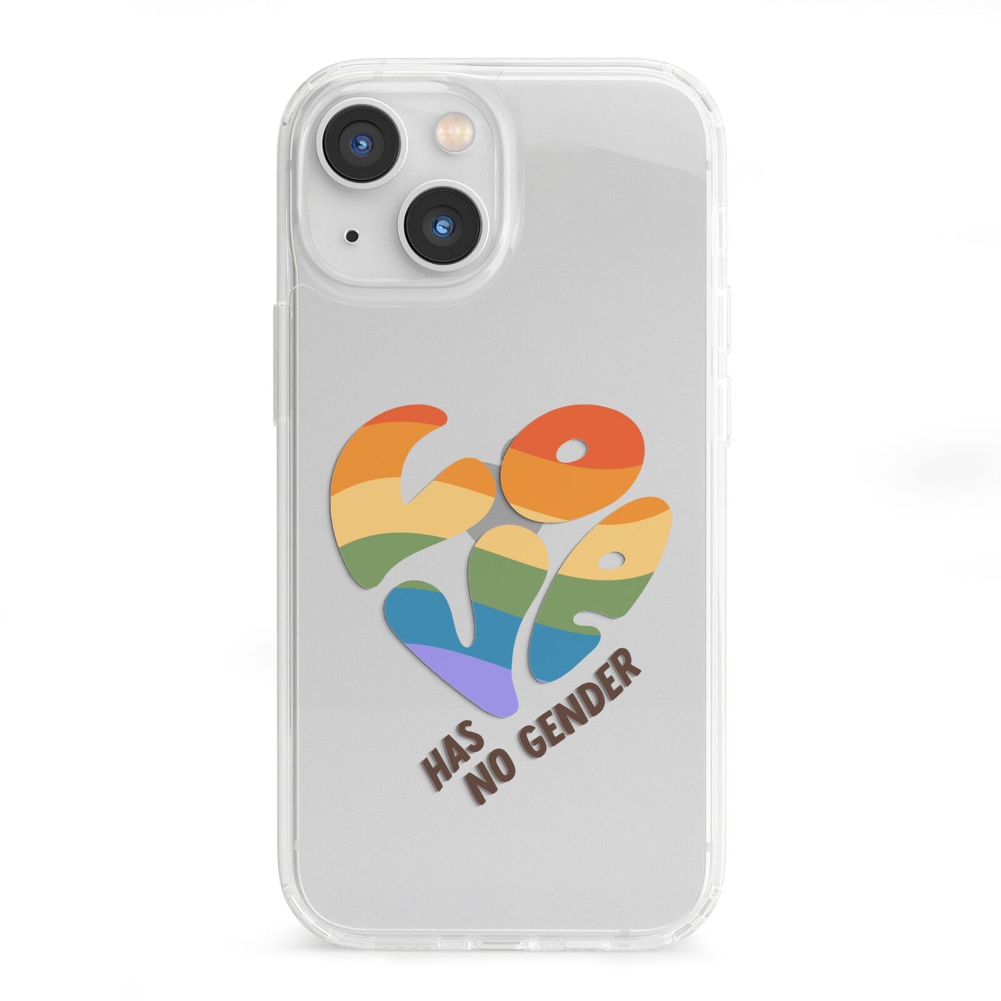 Love Has No Gender iPhone 13 Mini Clear Bumper Case