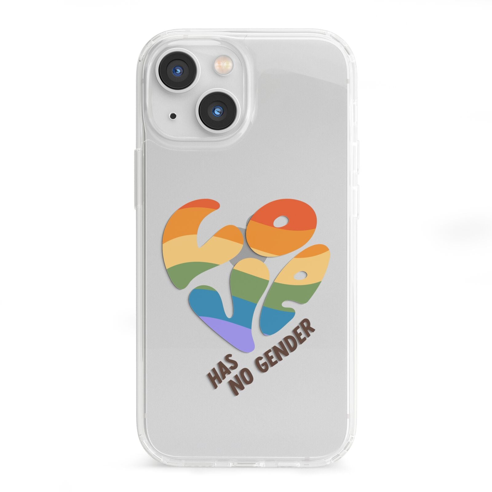 Love Has No Gender iPhone 13 Mini Clear Bumper Case