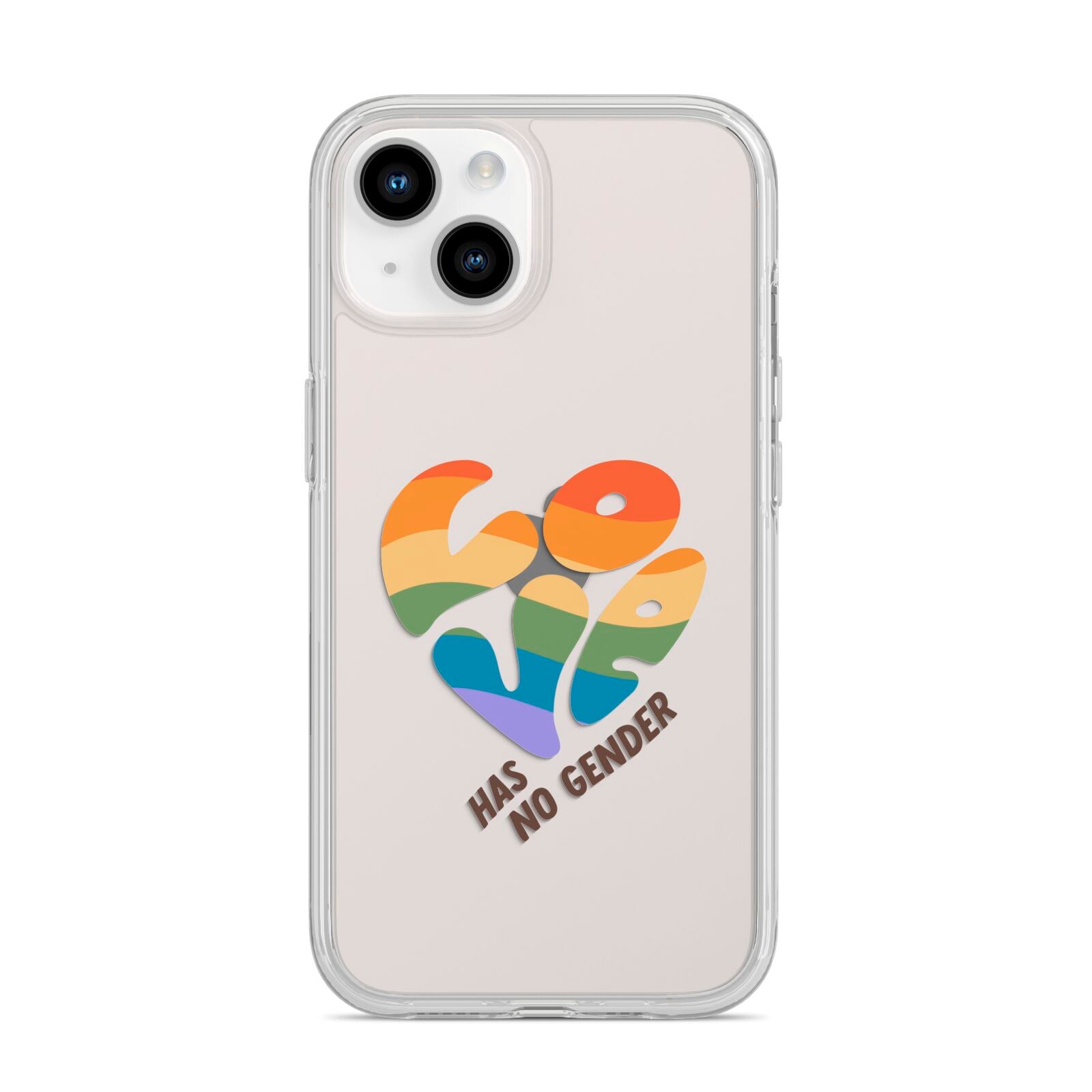 Love Has No Gender iPhone 14 Clear Tough Case Starlight