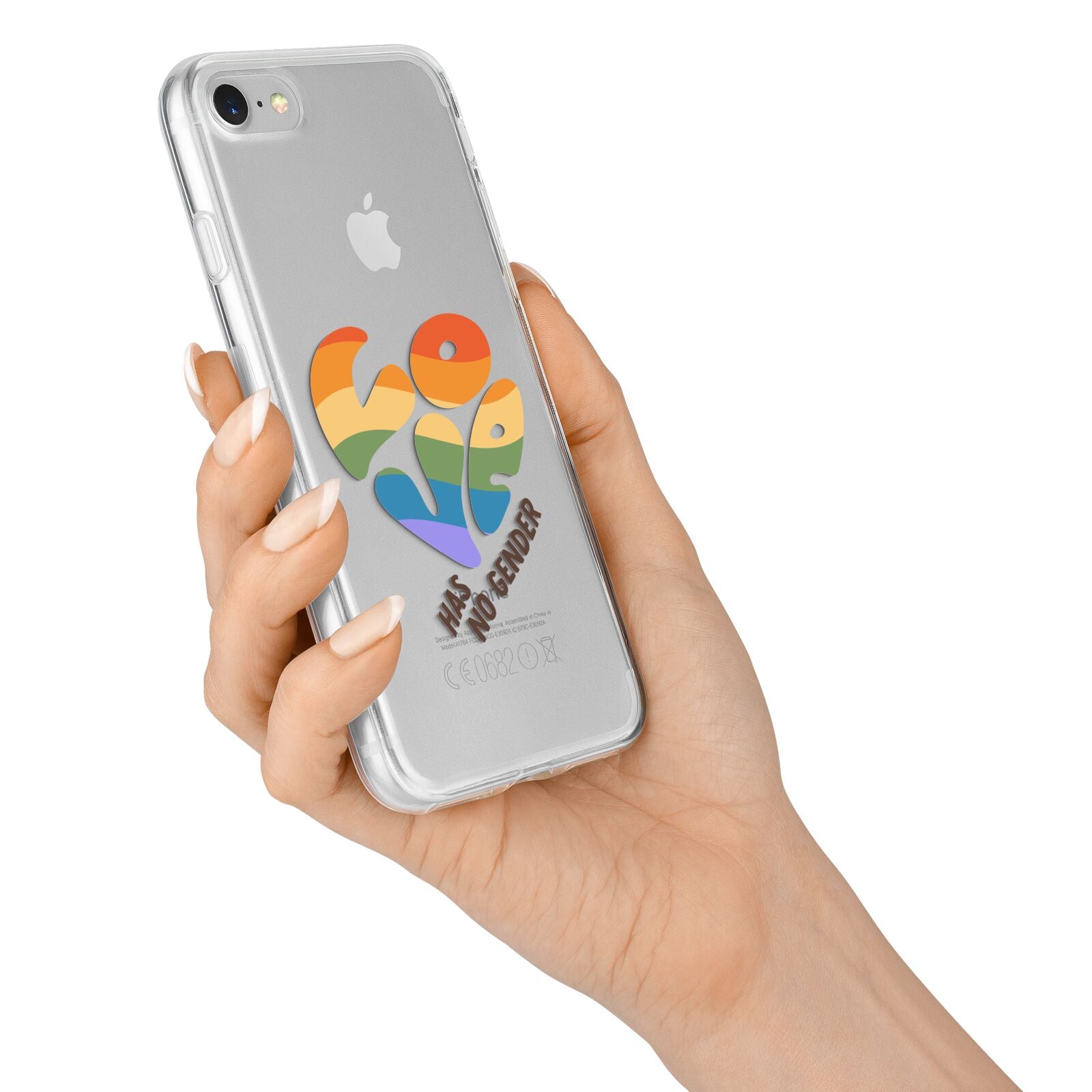 Love Has No Gender iPhone 7 Bumper Case on Silver iPhone Alternative Image