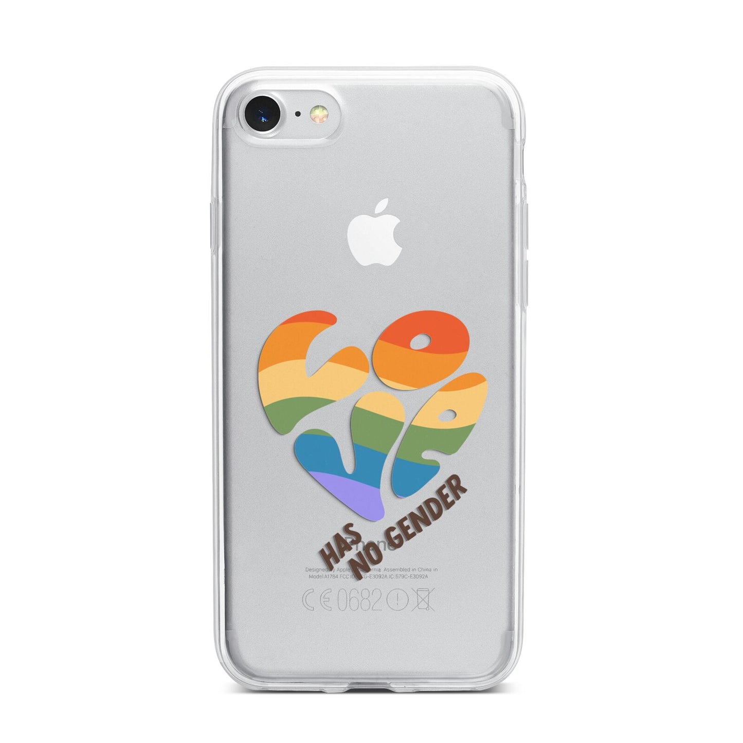 Love Has No Gender iPhone 7 Bumper Case on Silver iPhone