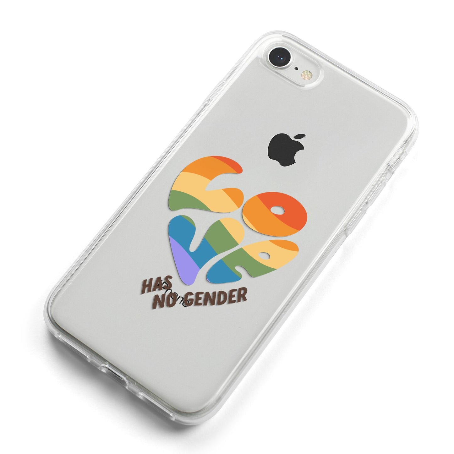 Love Has No Gender iPhone 8 Bumper Case on Silver iPhone Alternative Image