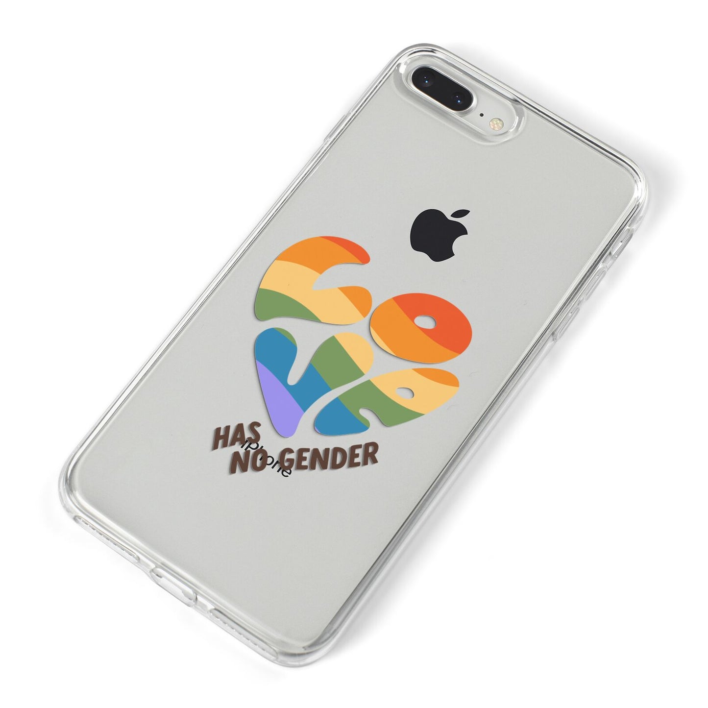 Love Has No Gender iPhone 8 Plus Bumper Case on Silver iPhone Alternative Image