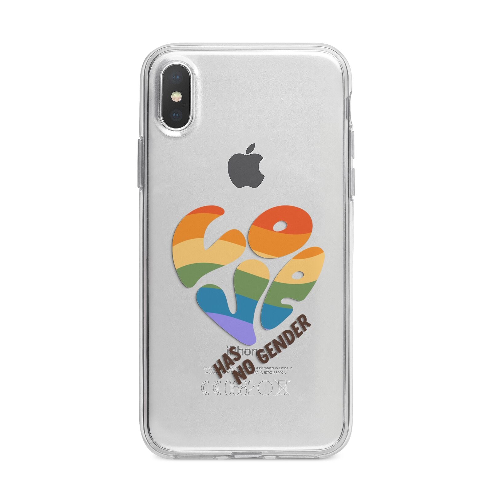 Love Has No Gender iPhone X Bumper Case on Silver iPhone Alternative Image 1