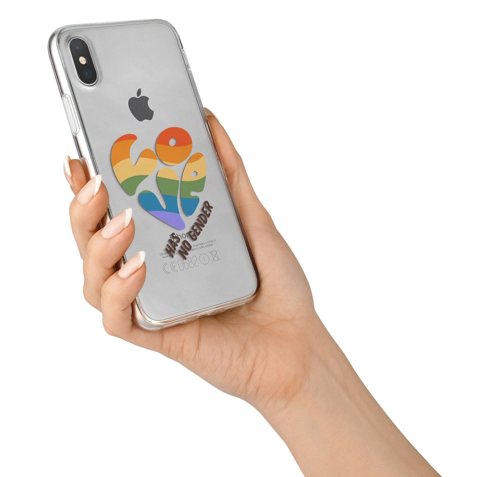 Love Has No Gender iPhone X Bumper Case on Silver iPhone Alternative Image 2