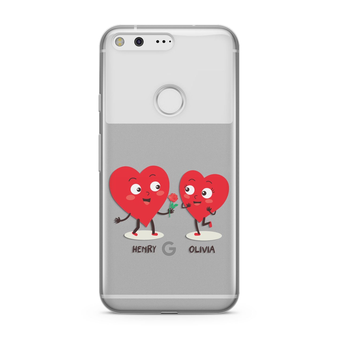 Love Heart Couples Custom Google Pixel Case