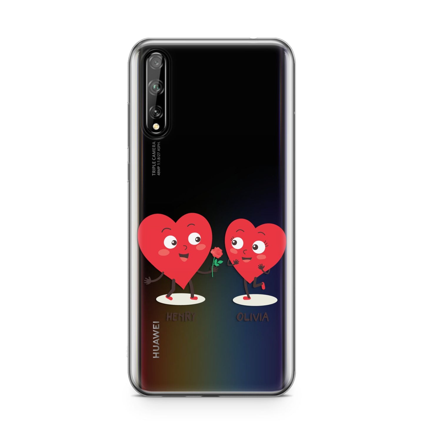 Love Heart Couples Custom Huawei Enjoy 10s Phone Case