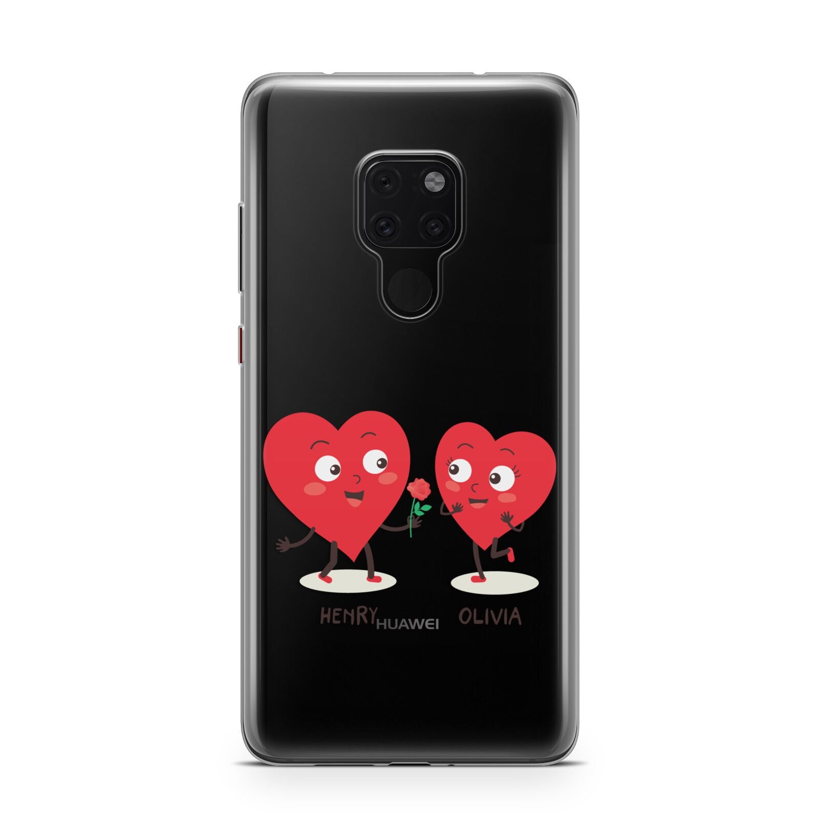 Love Heart Couples Custom Huawei Mate 20 Phone Case