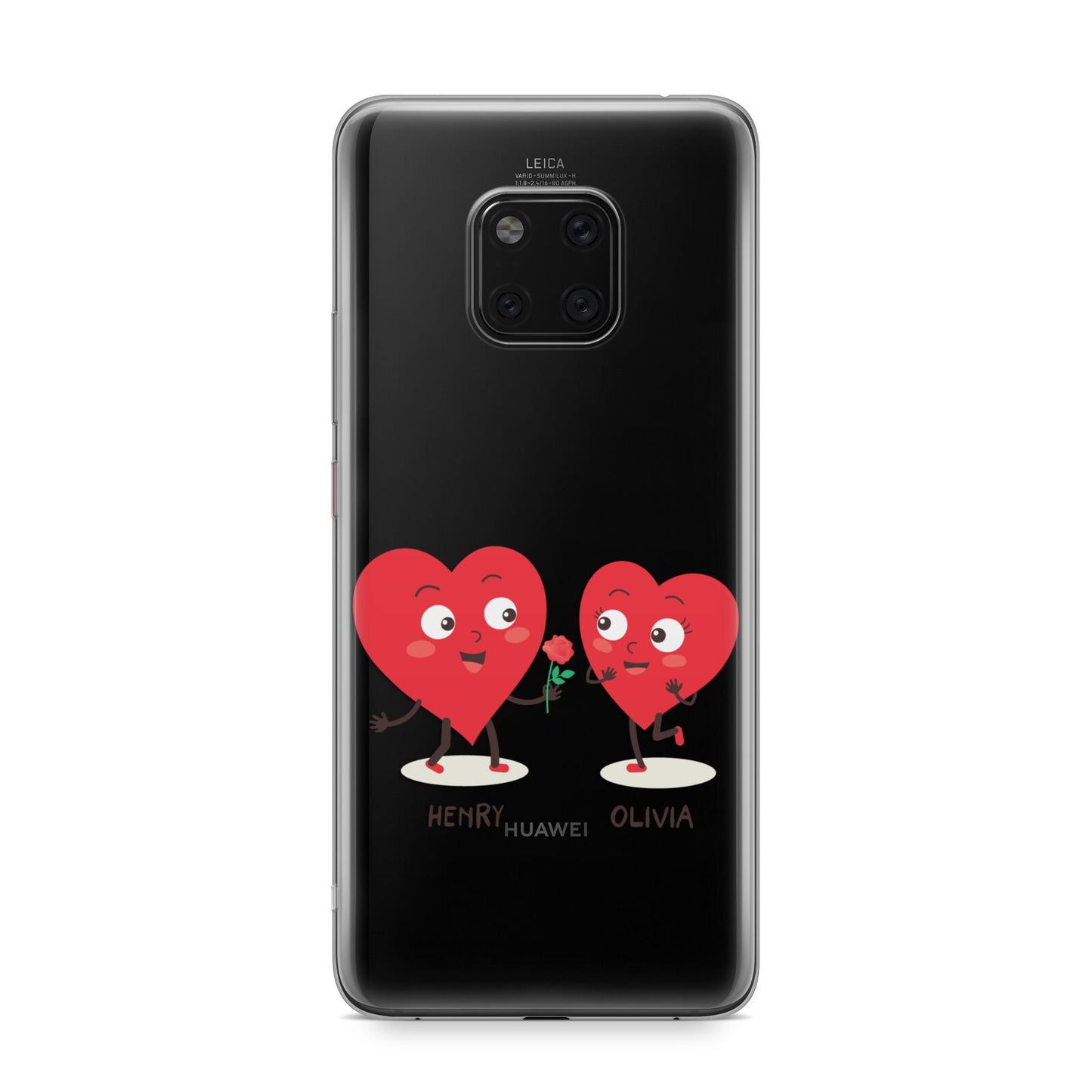 Love Heart Couples Custom Huawei Mate 20 Pro Phone Case