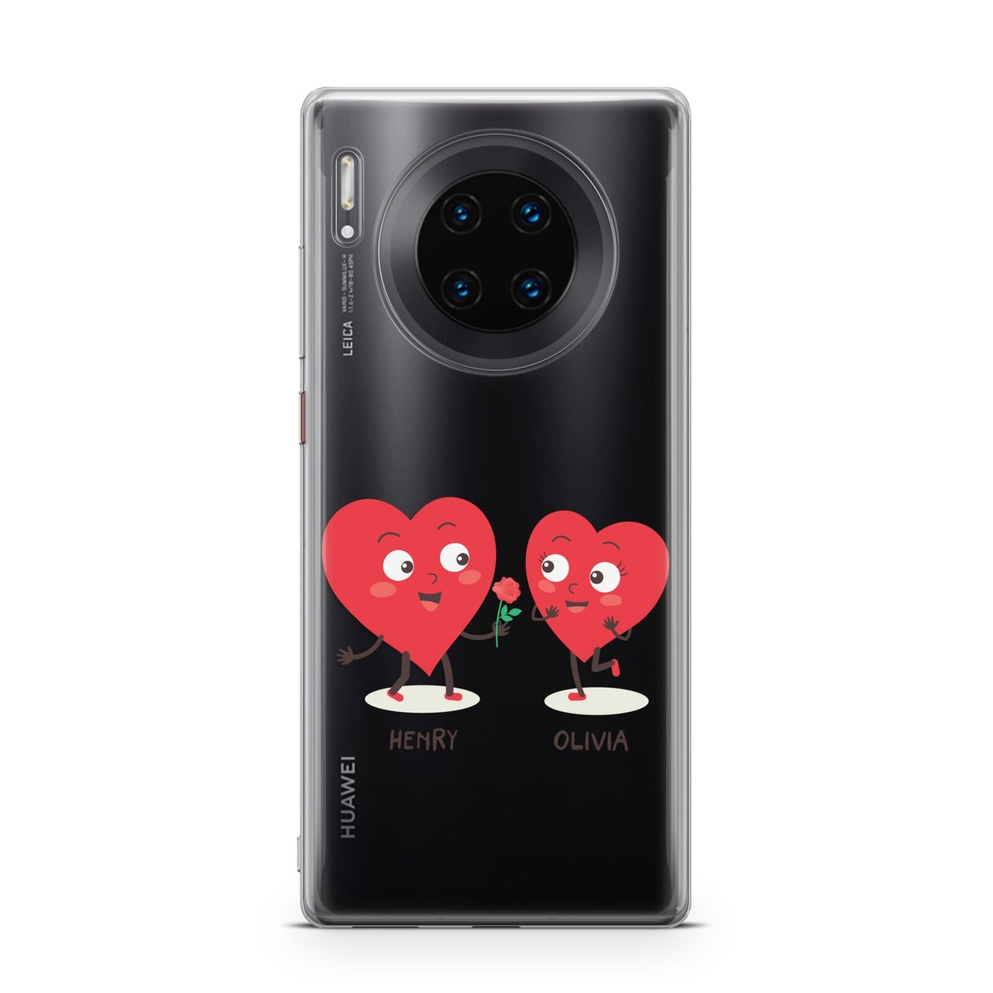 Love Heart Couples Custom Huawei Mate 30 Pro Phone Case