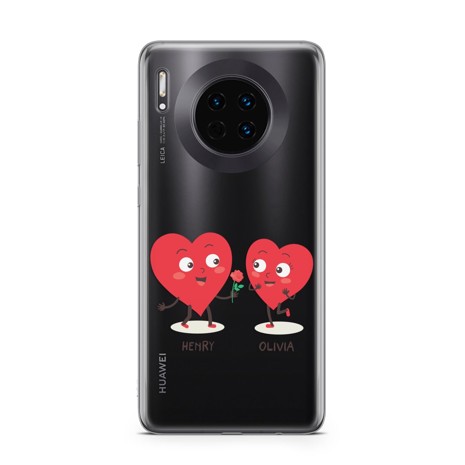 Love Heart Couples Custom Huawei Mate 30