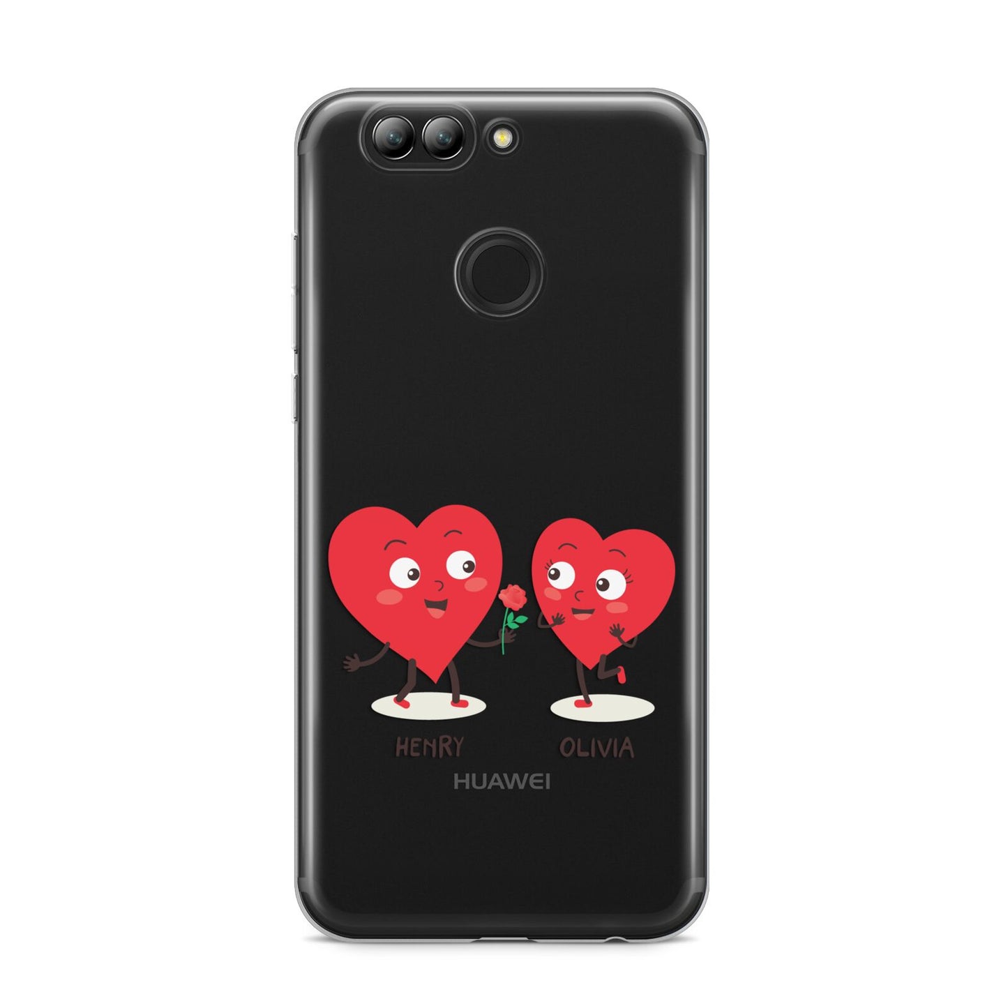 Love Heart Couples Custom Huawei Nova 2s Phone Case