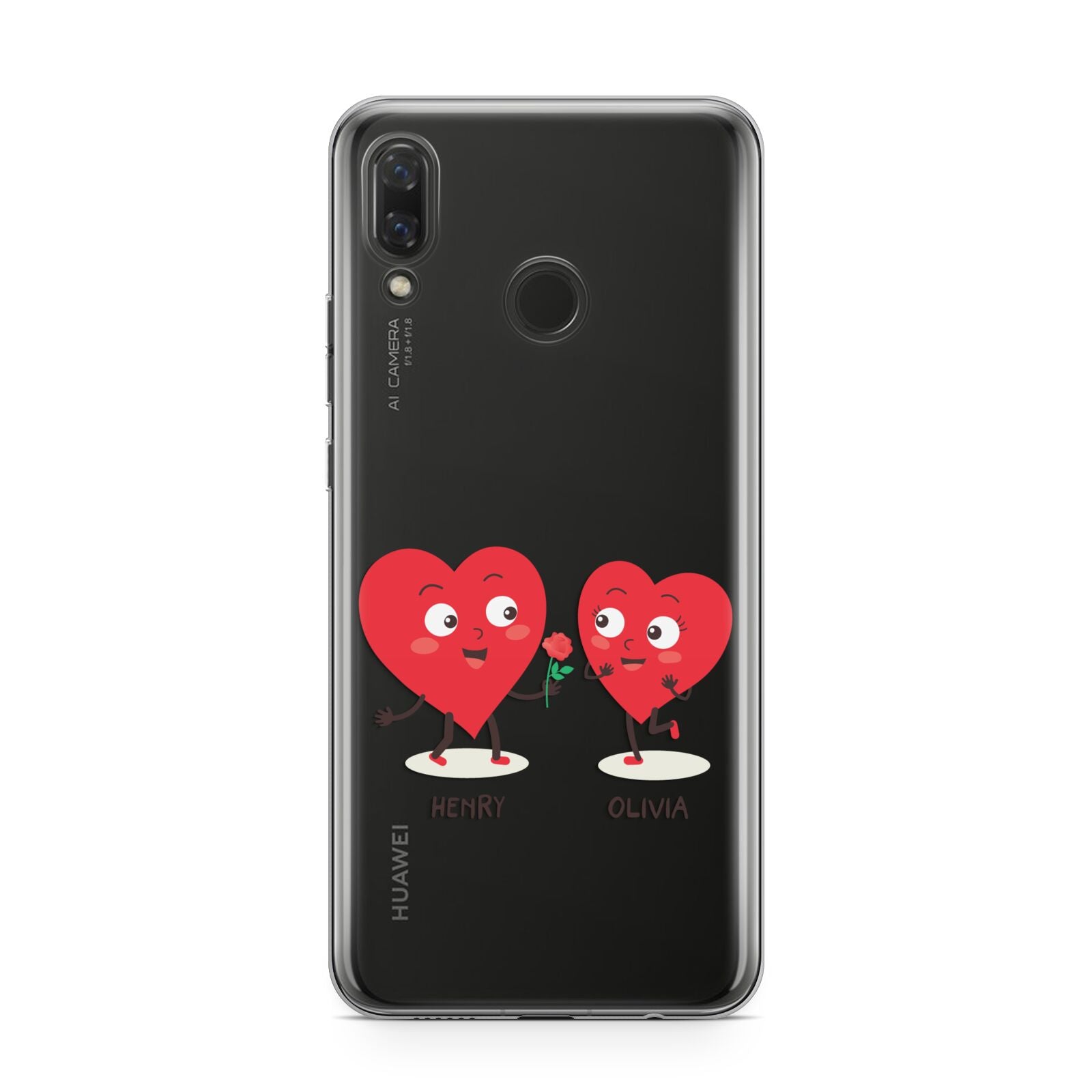 Love Heart Couples Custom Huawei Nova 3 Phone Case