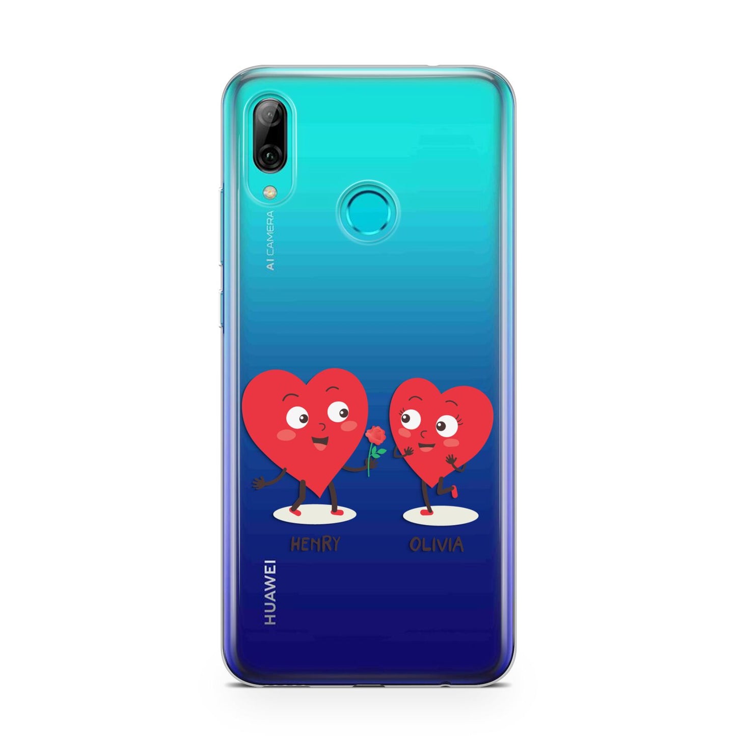 Love Heart Couples Custom Huawei P Smart 2019 Case