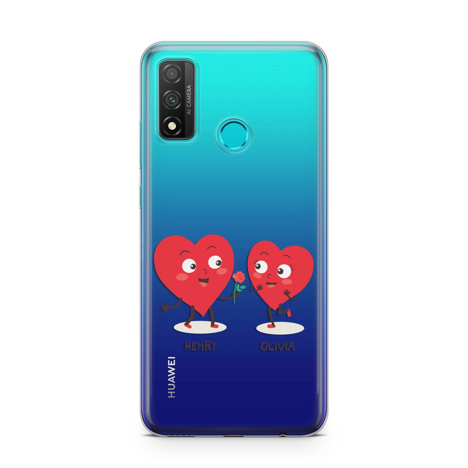 Love Heart Couples Custom Huawei P Smart 2020