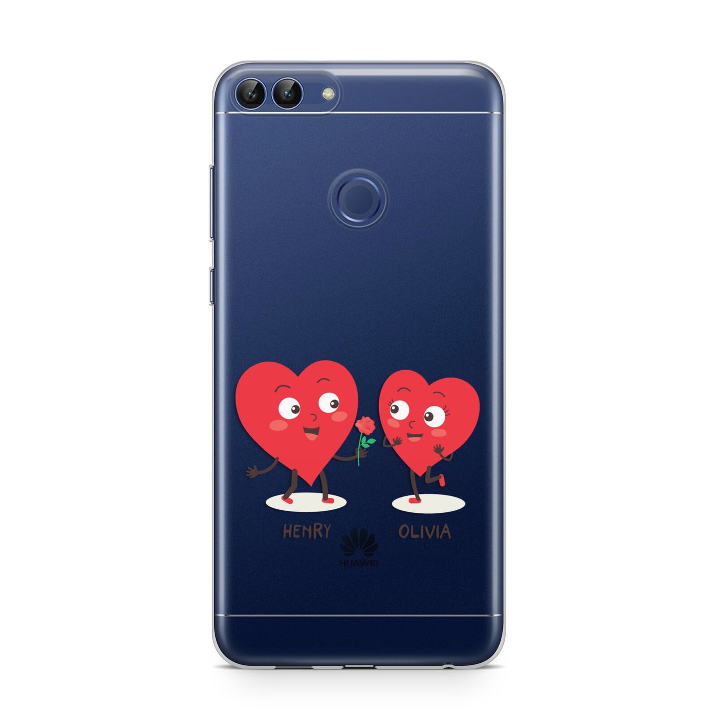 Love Heart Couples Custom Huawei P Smart Case