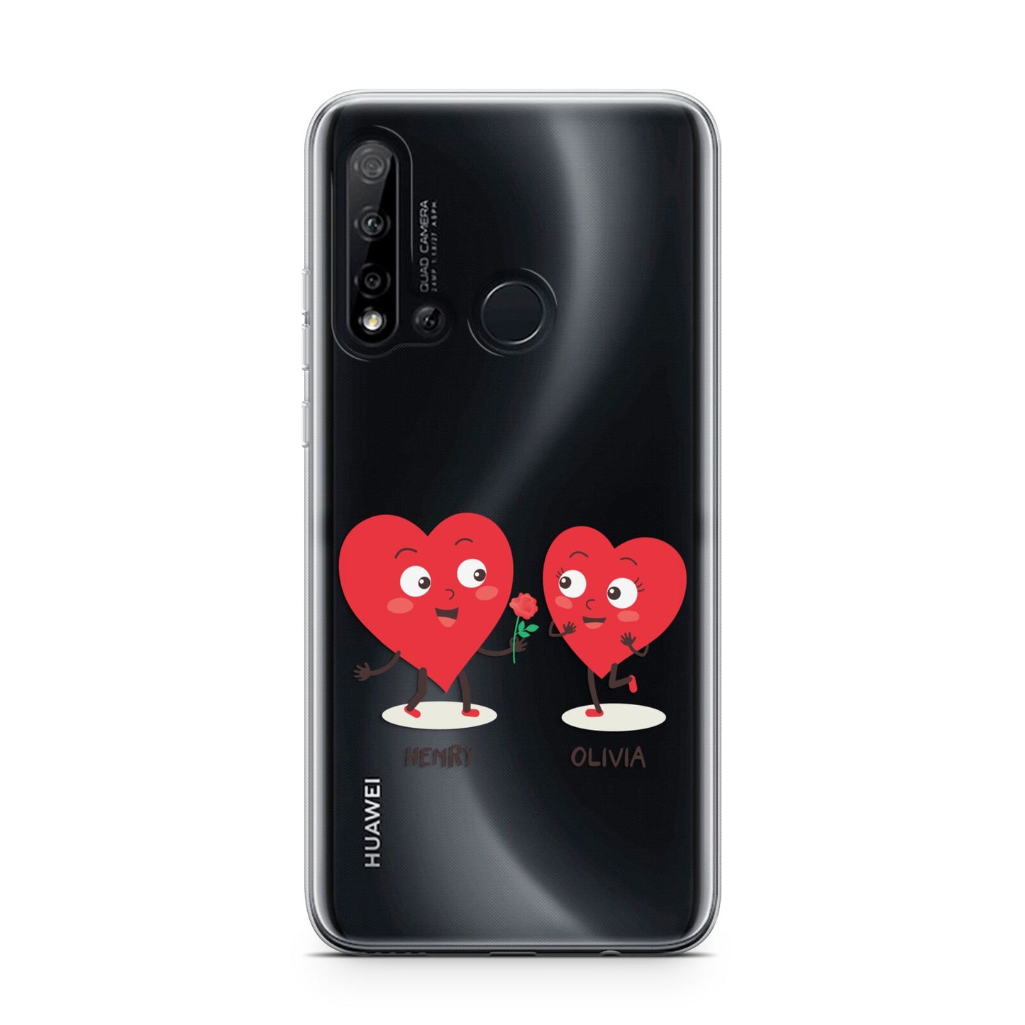 Love Heart Couples Custom Huawei P20 Lite 5G Phone Case