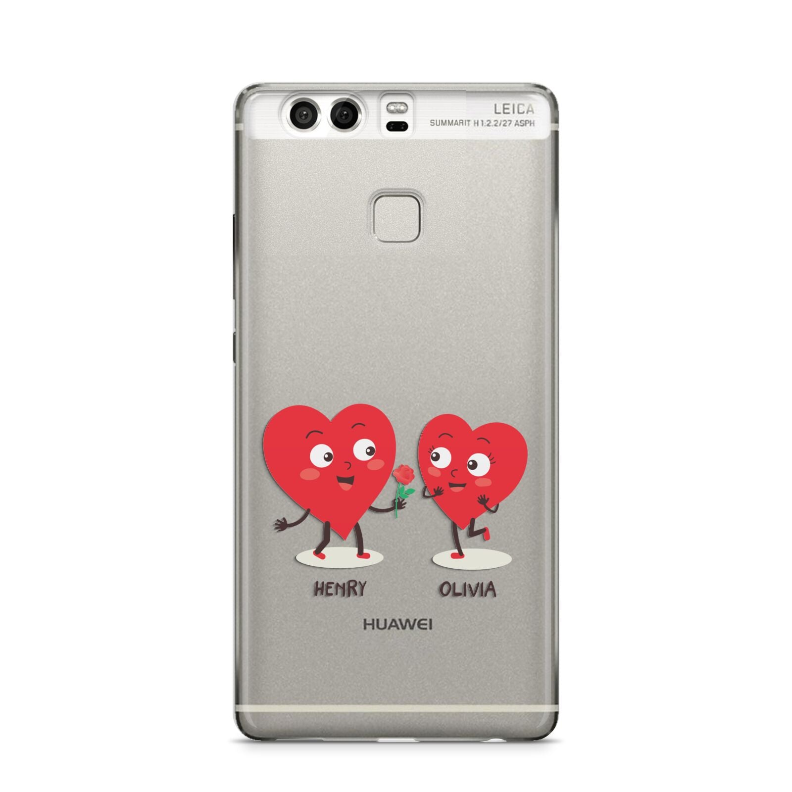 Love Heart Couples Custom Huawei P9 Case