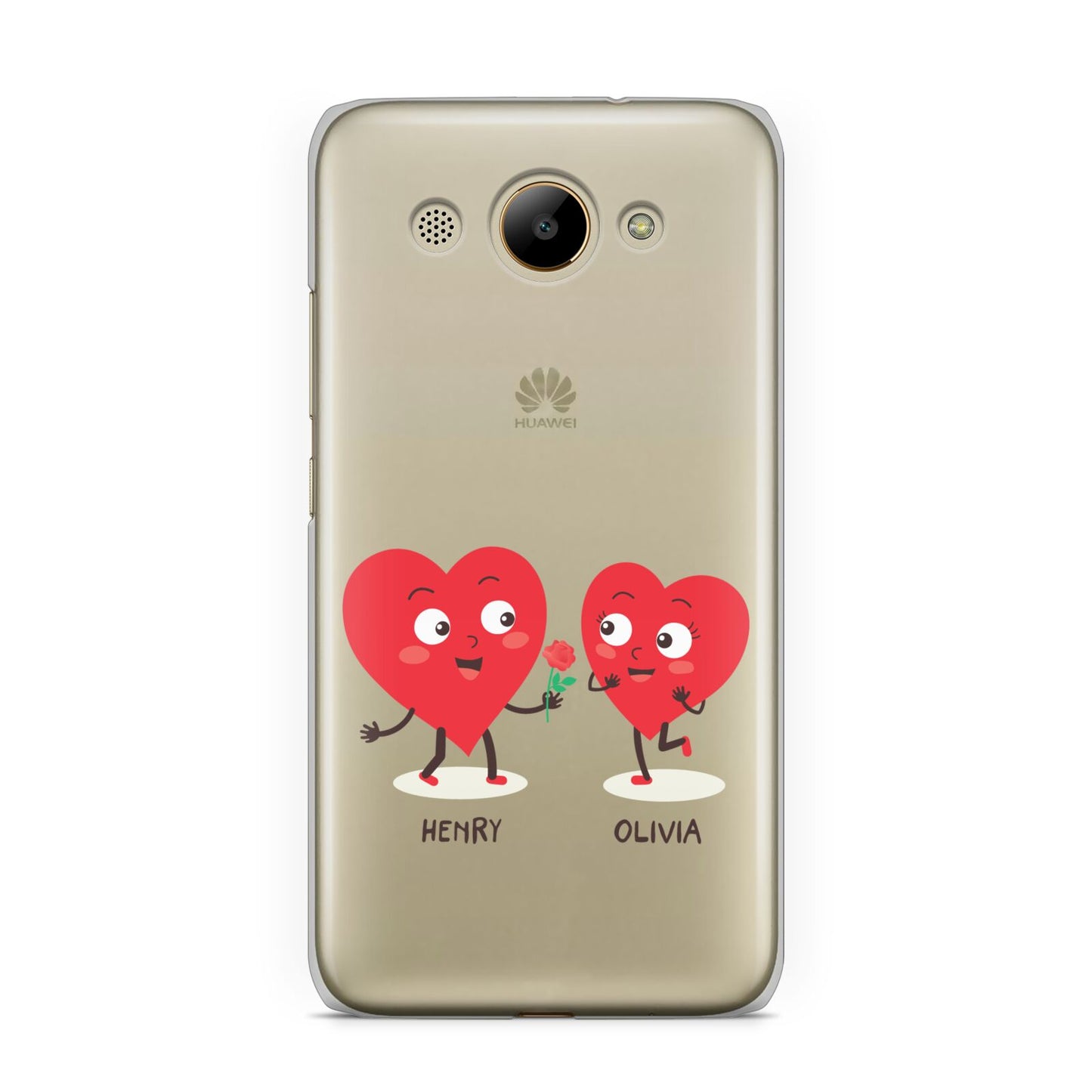 Love Heart Couples Custom Huawei Y3 2017