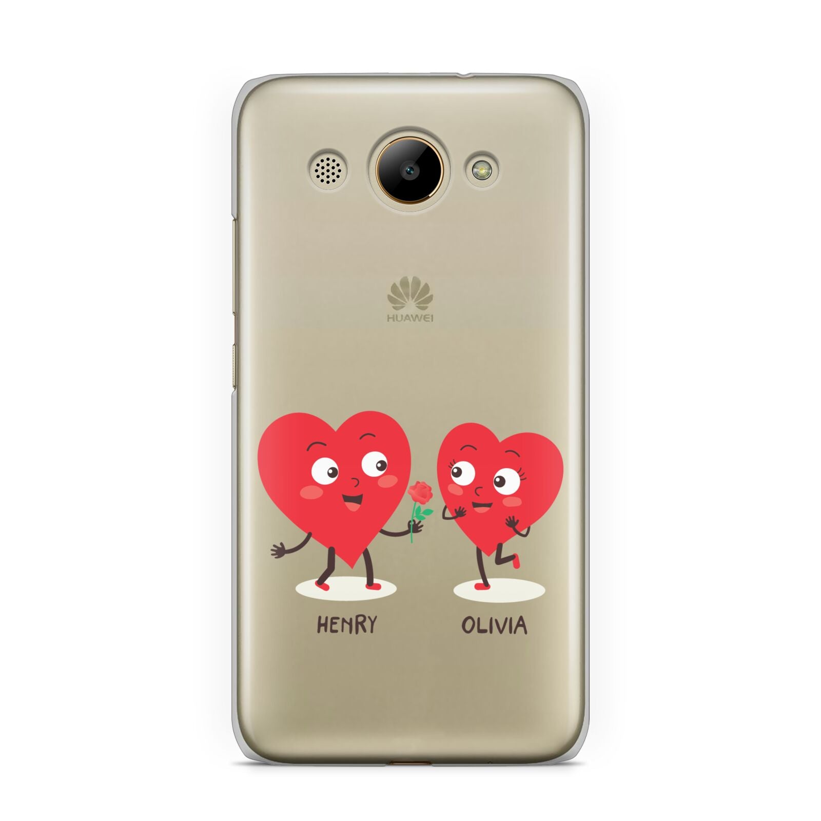 Love Heart Couples Custom Huawei Y3 2017