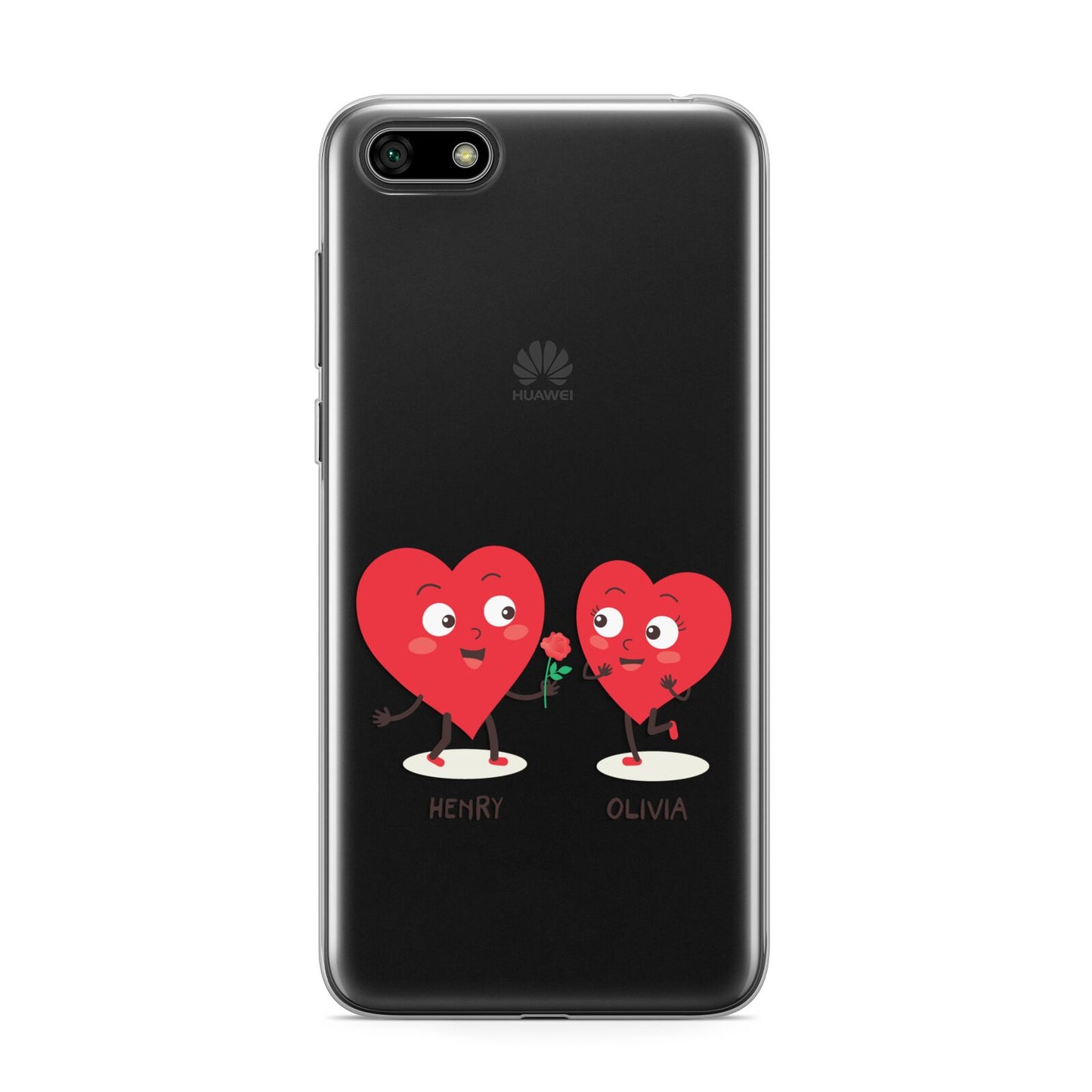 Love Heart Couples Custom Huawei Y5 Prime 2018 Phone Case