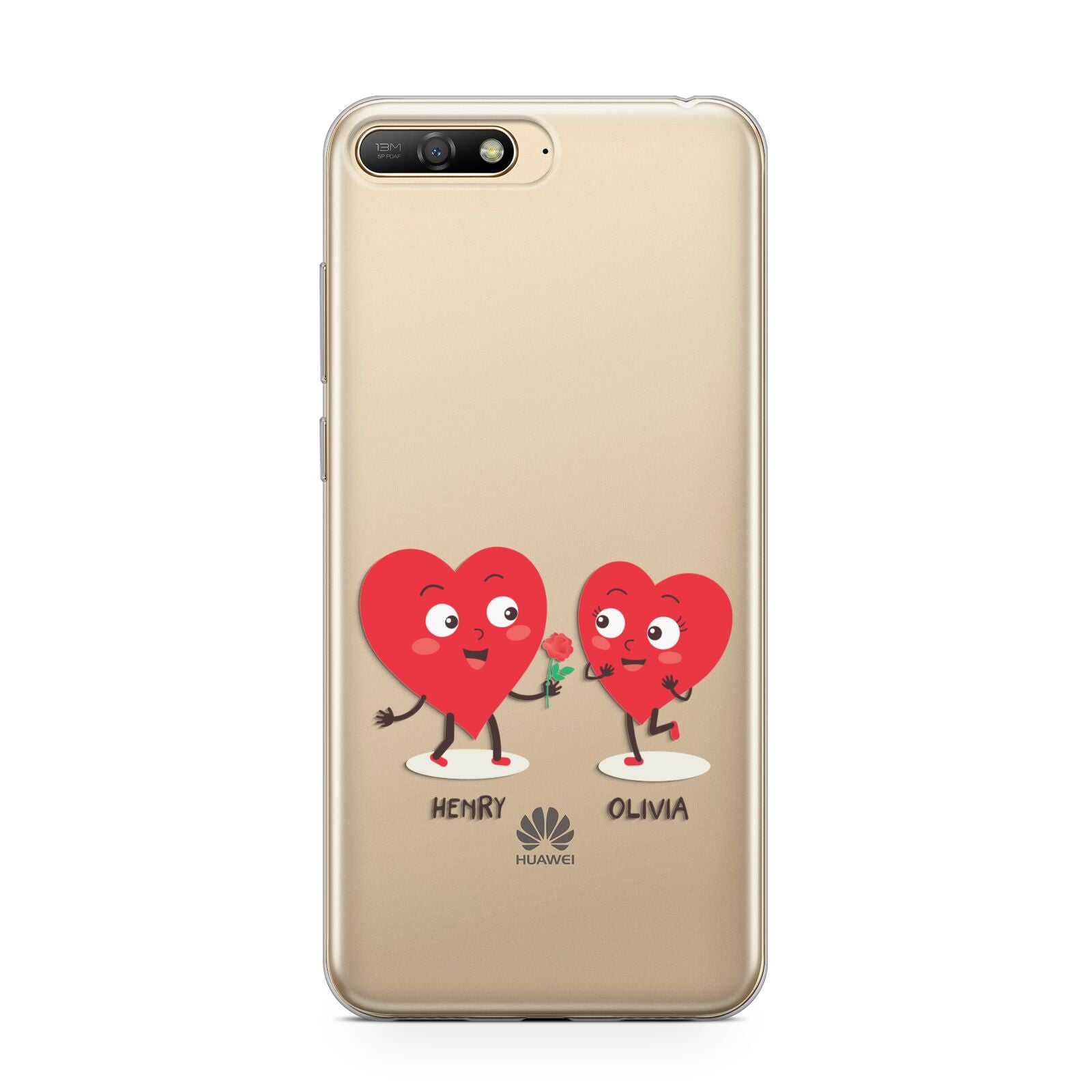 Love Heart Couples Custom Huawei Y6 2018