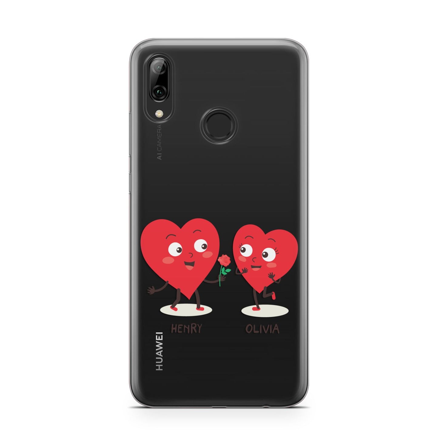 Love Heart Couples Custom Huawei Y7 2019