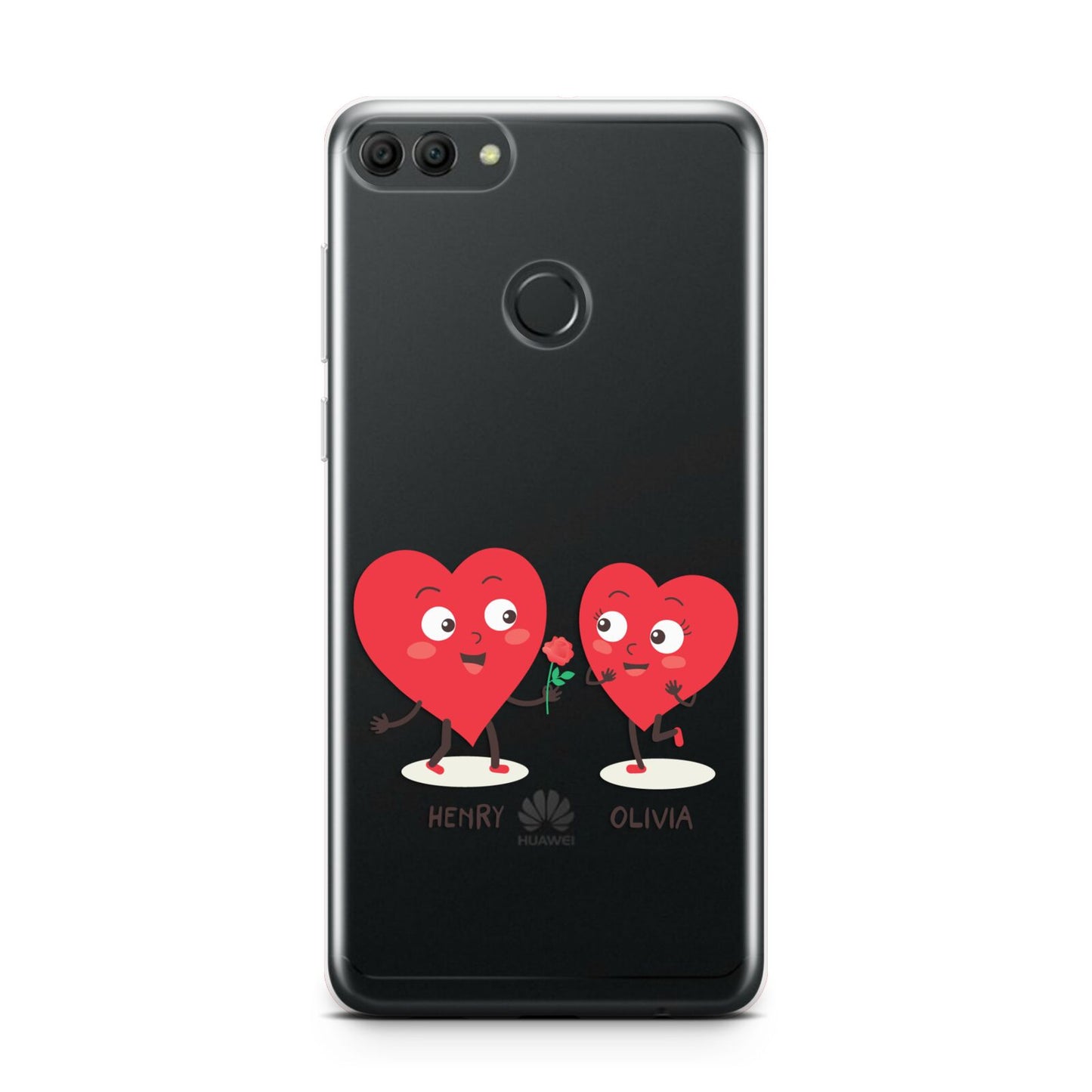 Love Heart Couples Custom Huawei Y9 2018