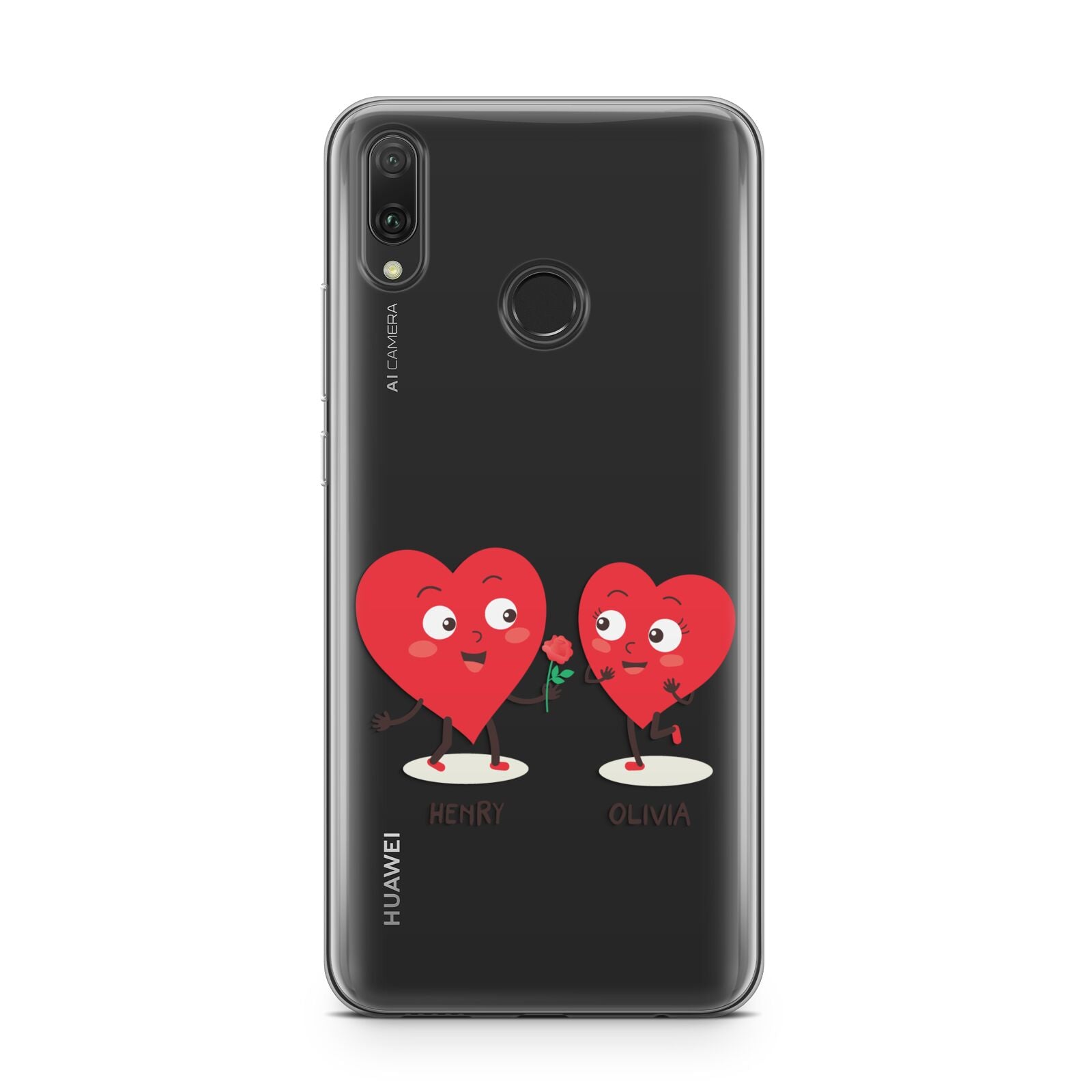 Love Heart Couples Custom Huawei Y9 2019