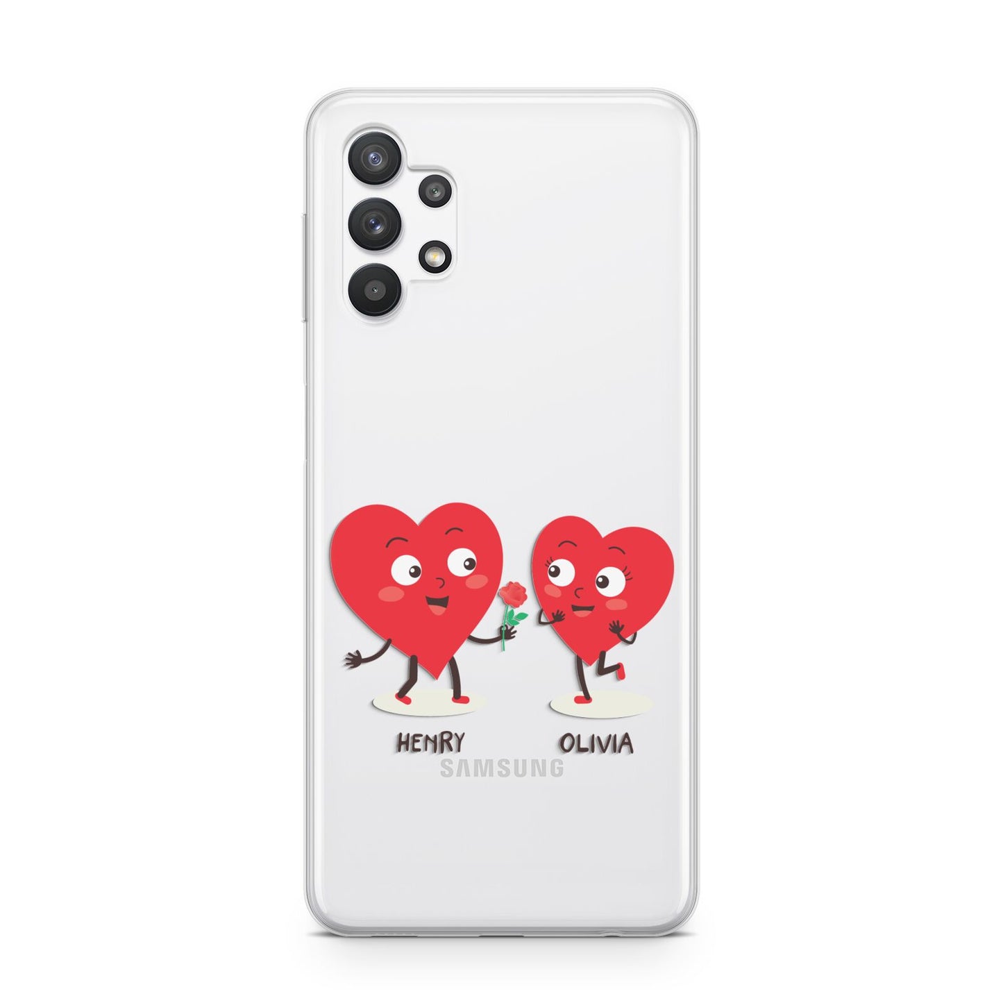 Love Heart Couples Custom Samsung A32 5G Case