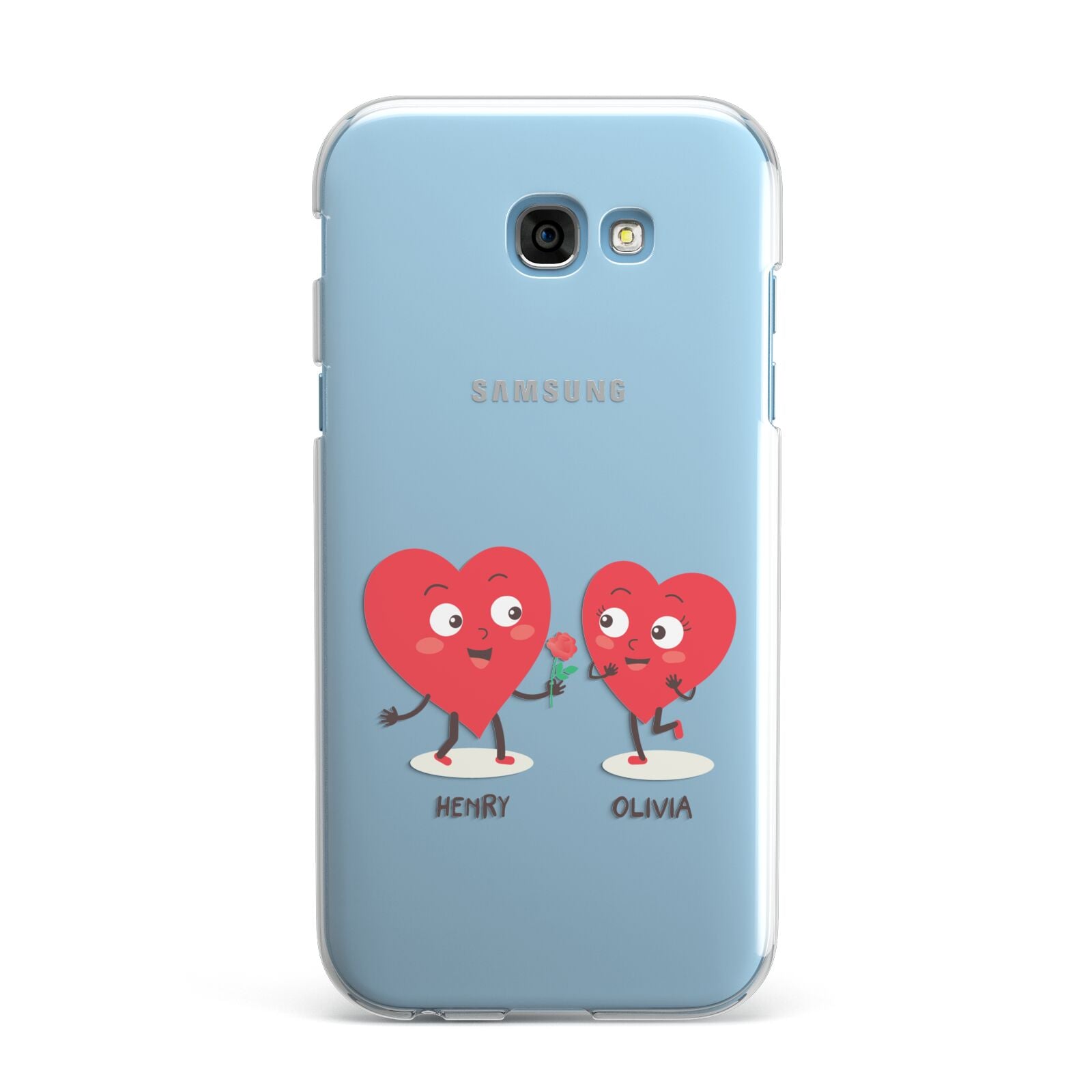 Love Heart Couples Custom Samsung Galaxy A7 2017 Case