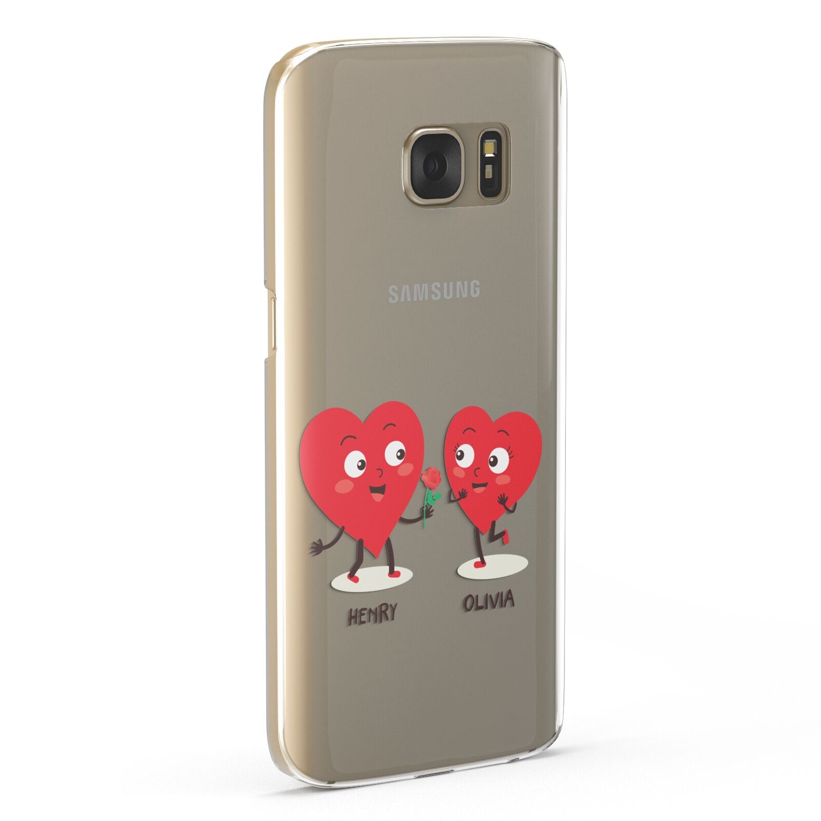 Love Heart Couples Custom Samsung Galaxy Case Fourty Five Degrees