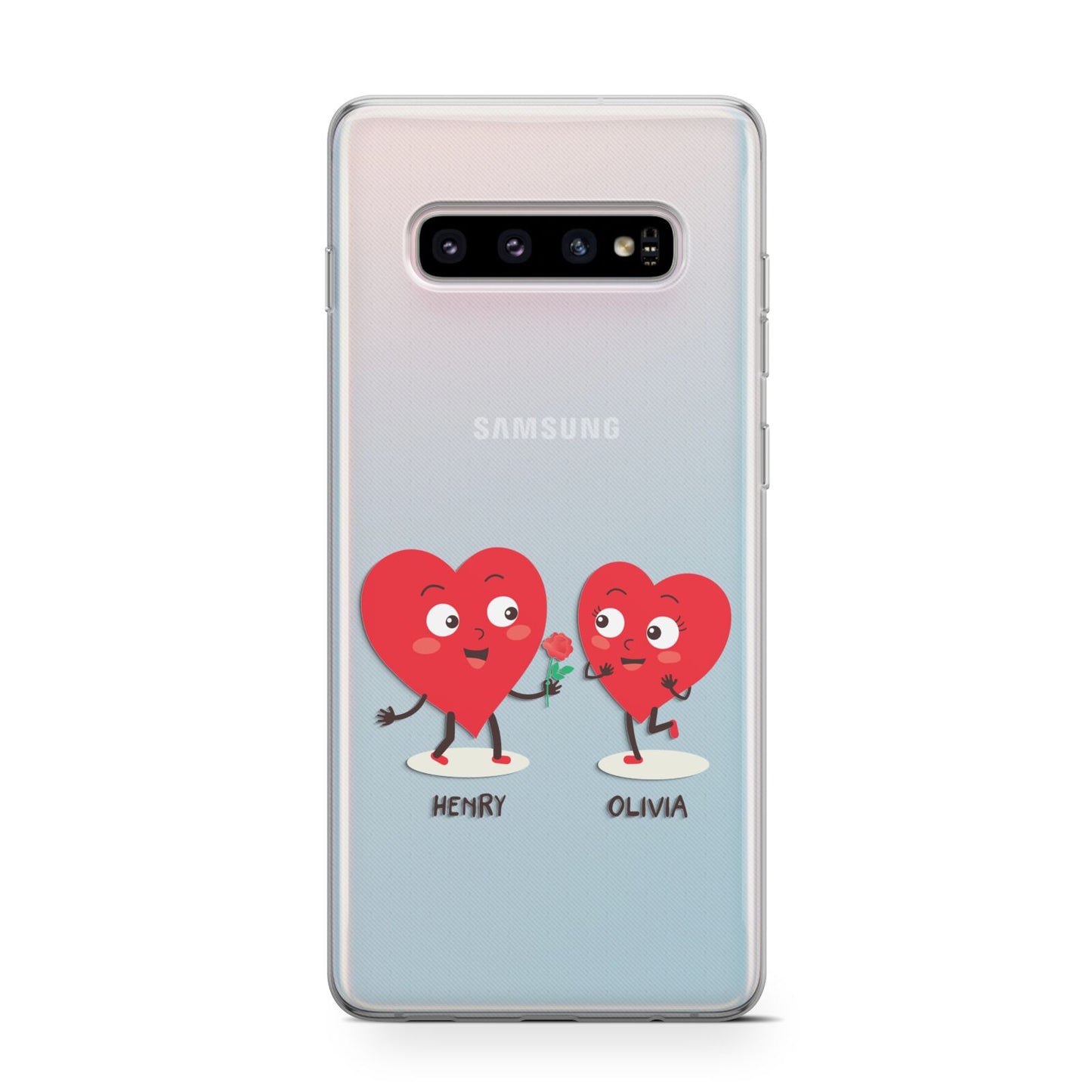 Love Heart Couples Custom Samsung Galaxy S10 Case