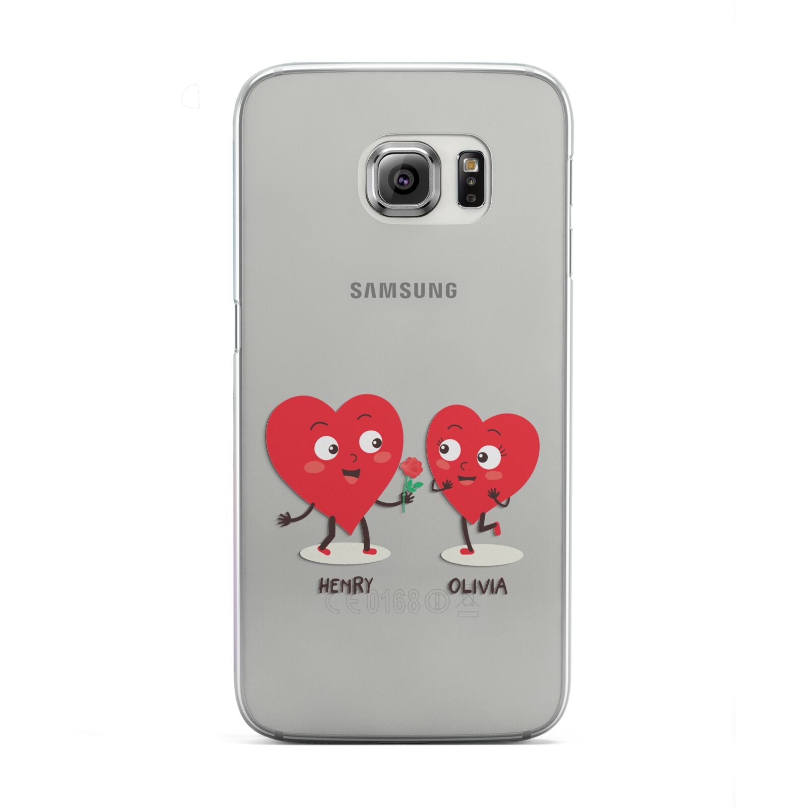 Love Heart Couples Custom Samsung Galaxy S6 Edge Case