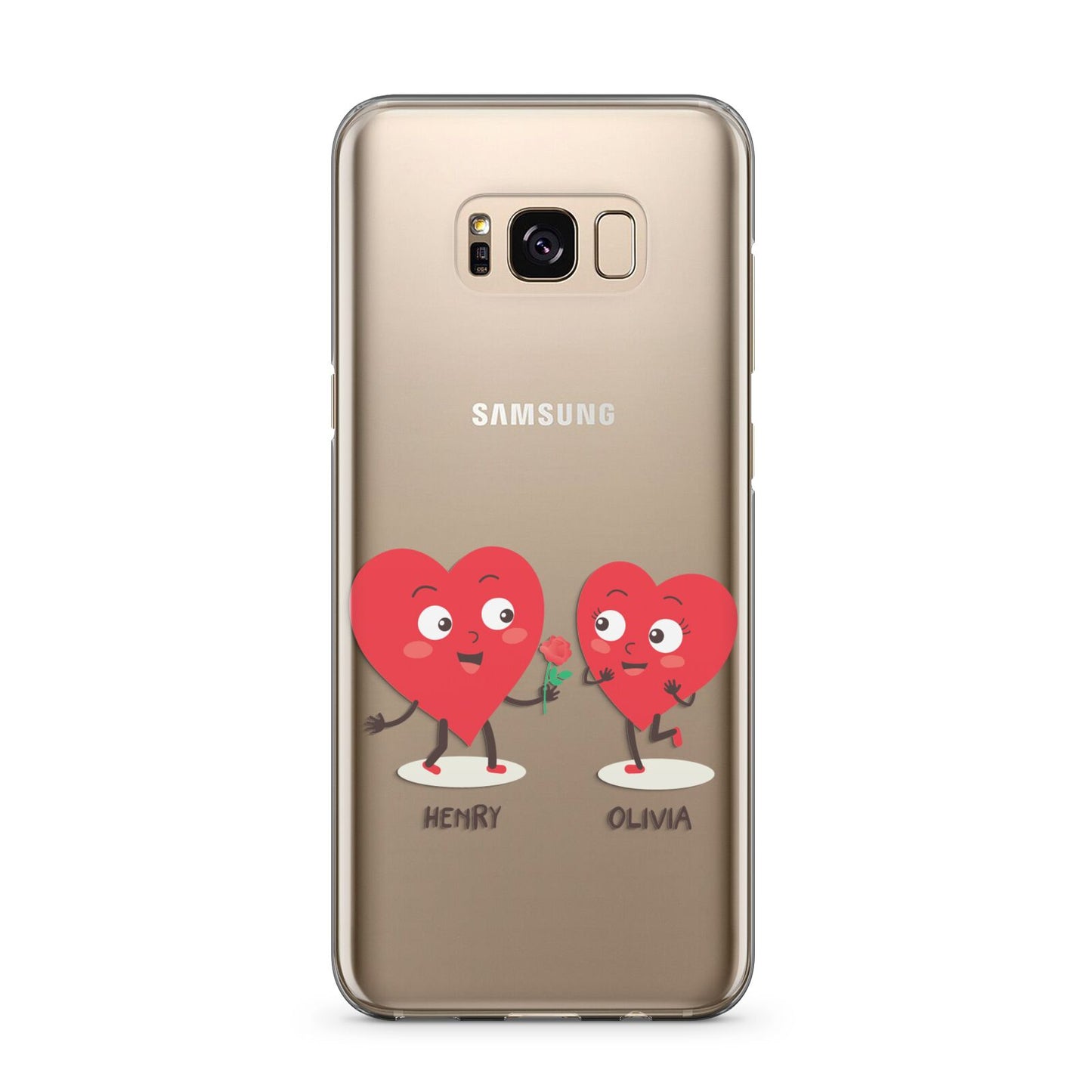 Love Heart Couples Custom Samsung Galaxy S8 Plus Case