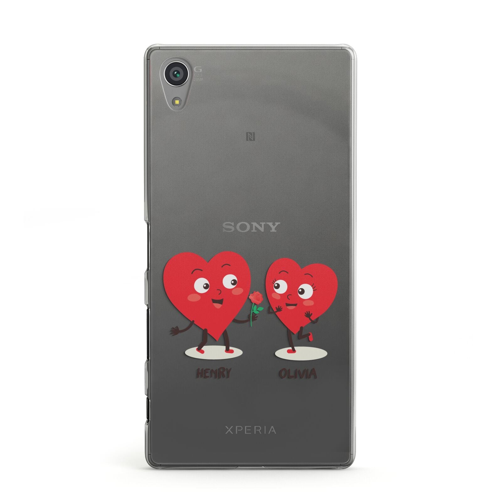 Love Heart Couples Custom Sony Xperia Case