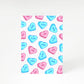 Love Heart Sweets with Names A5 Greetings Card