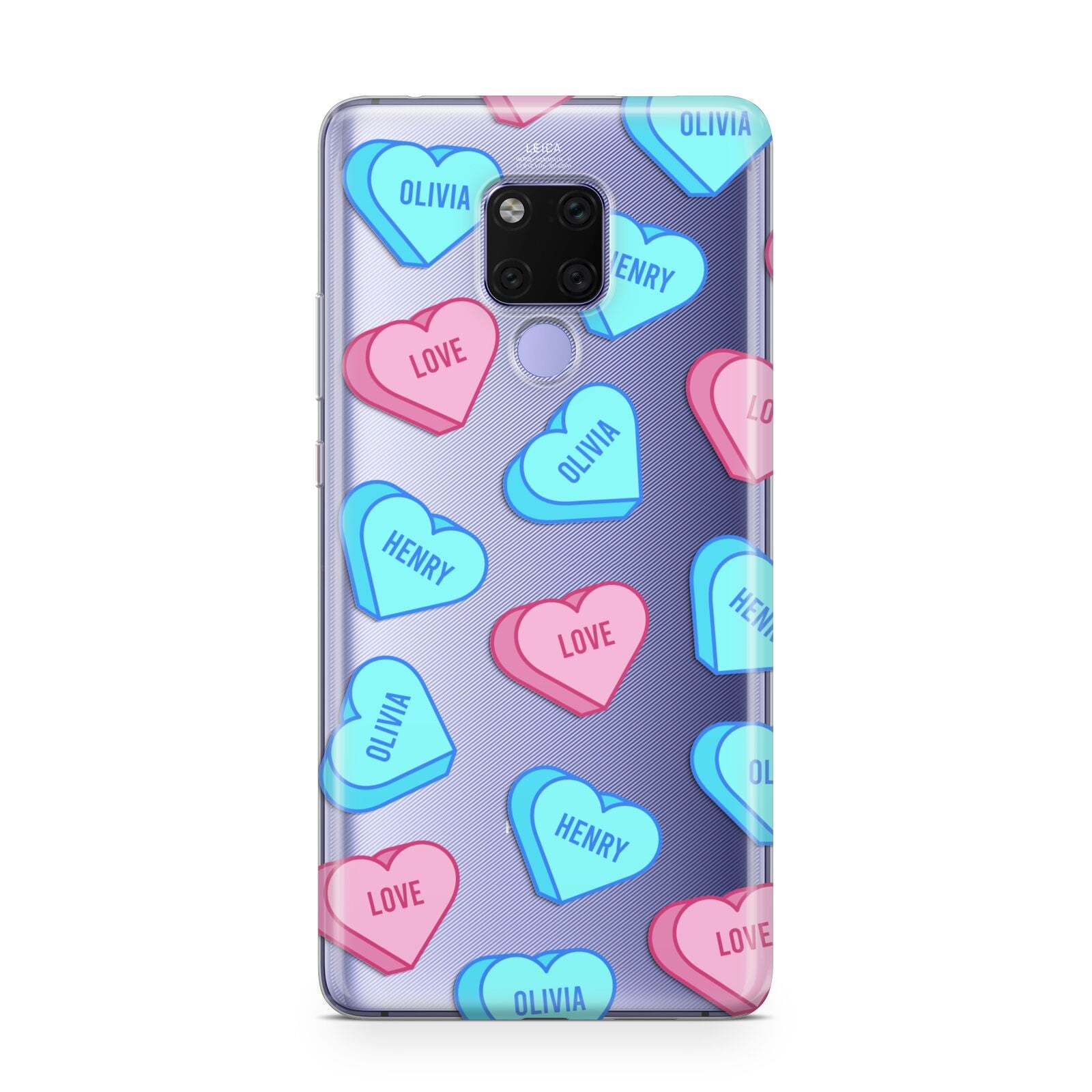 Love Heart Sweets with Names Huawei Mate 20X Phone Case