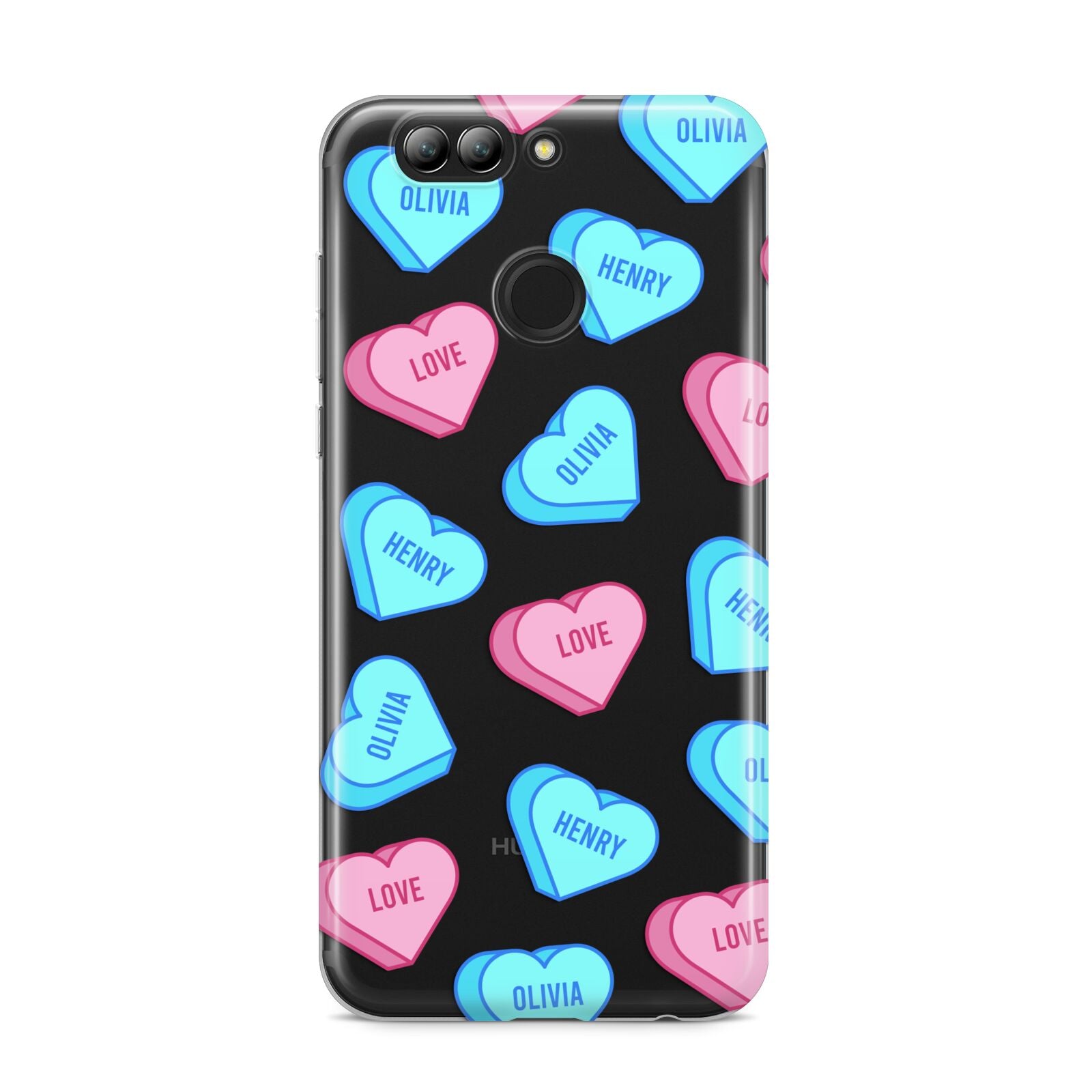 Love Heart Sweets with Names Huawei Nova 2s Phone Case