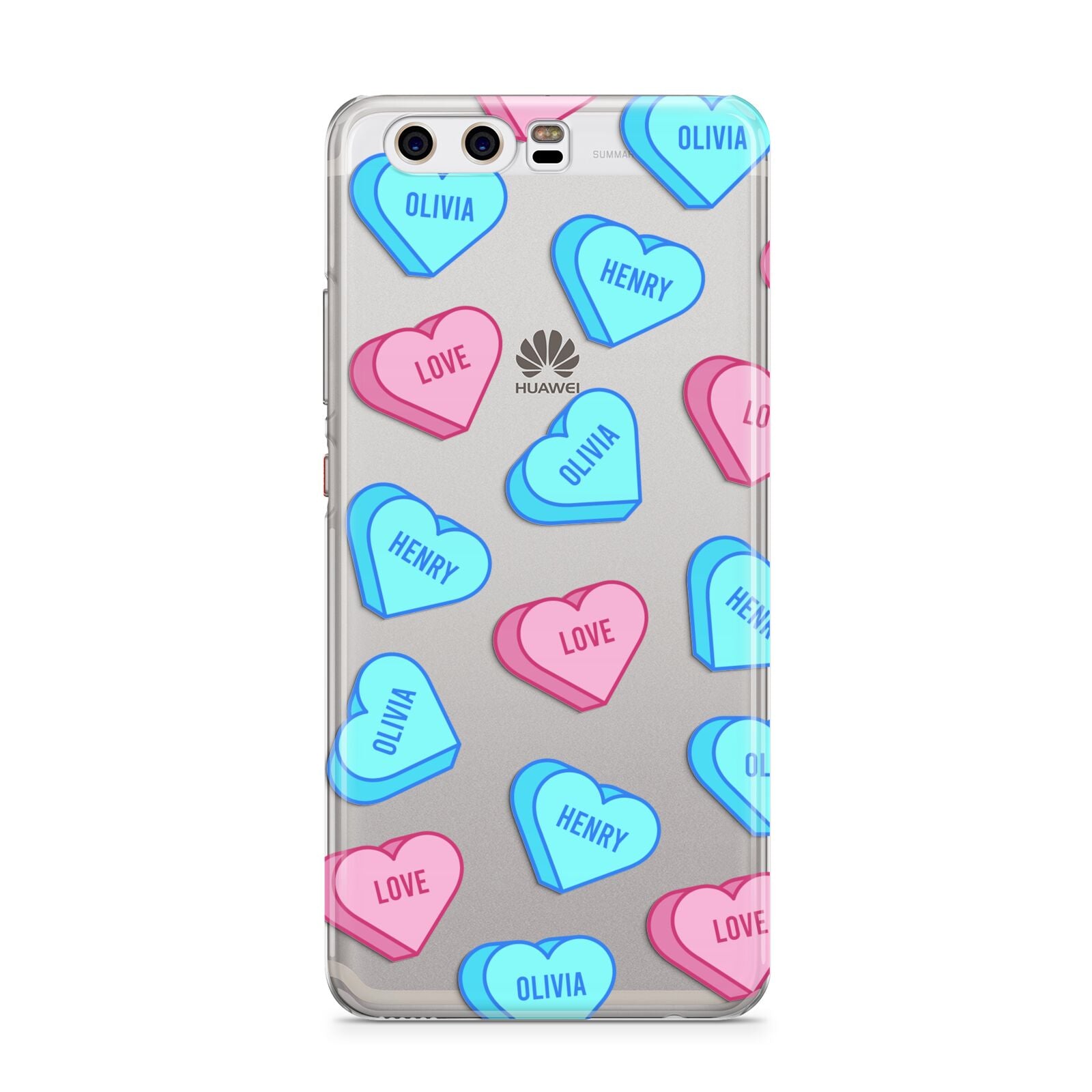 Love Heart Sweets with Names Huawei P10 Phone Case