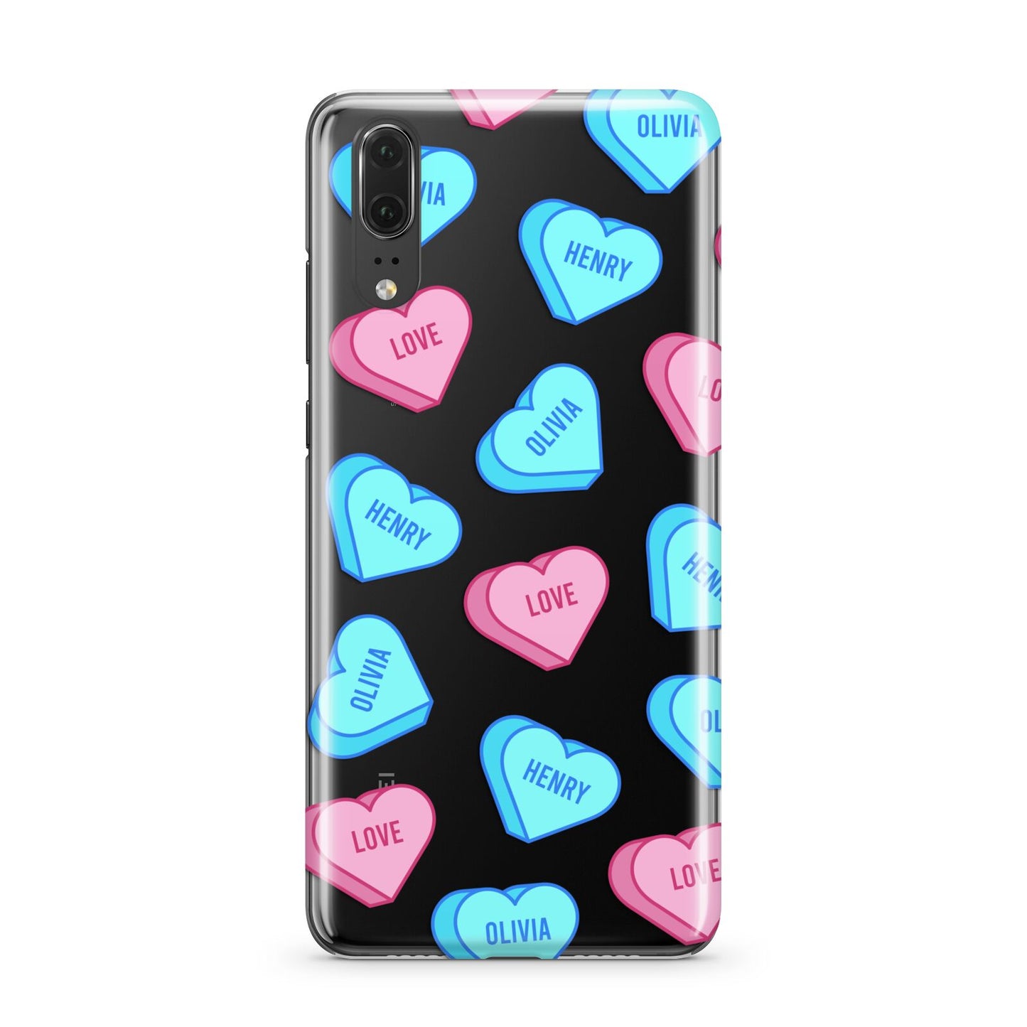 Love Heart Sweets with Names Huawei P20 Phone Case