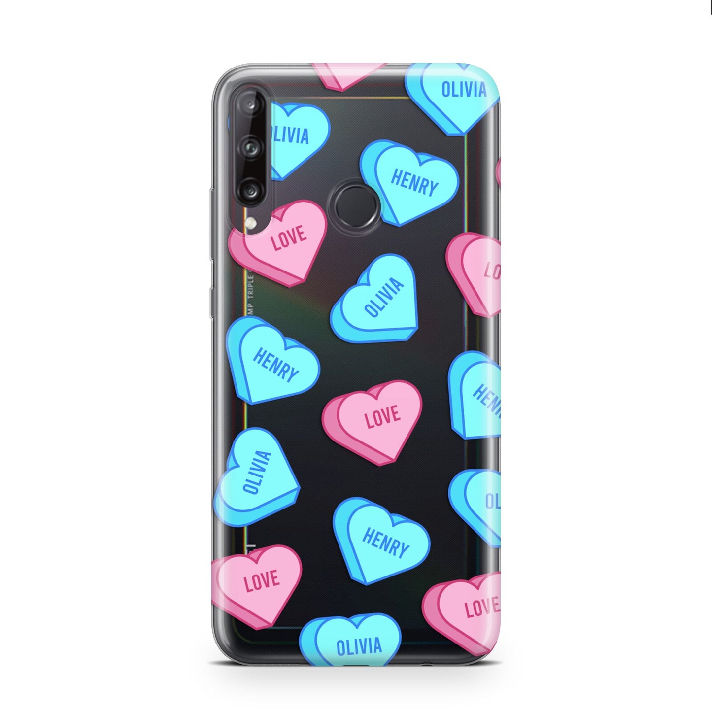 Love Heart Sweets with Names Huawei P40 Lite E Phone Case